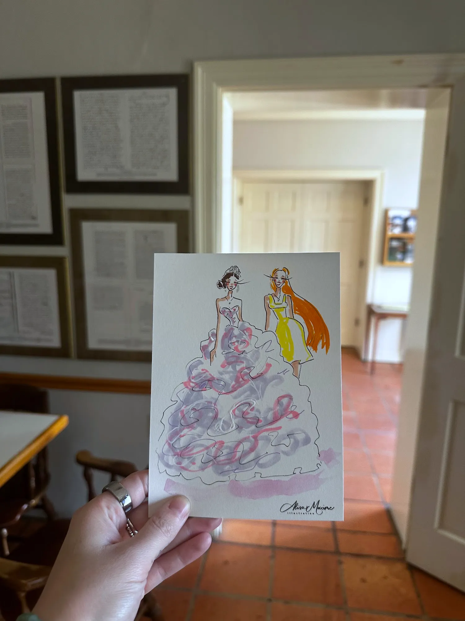 Live fashion sketch 4 from Quinceañera Celebration in Austin