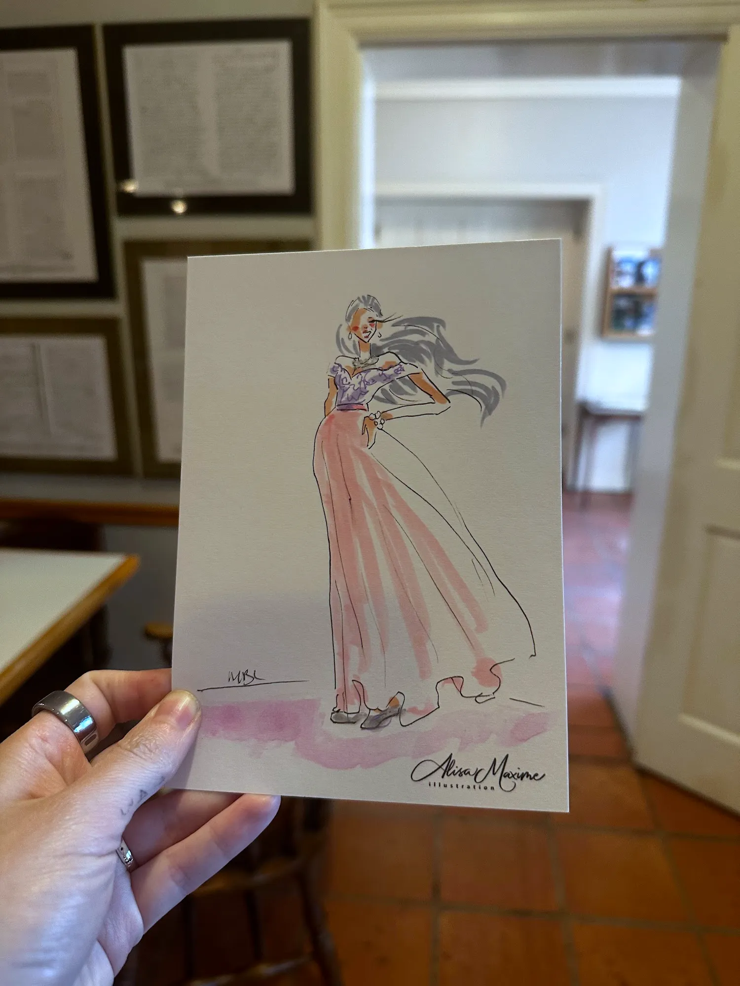 Live fashion sketch 12 from Quinceañera Celebration in Austin