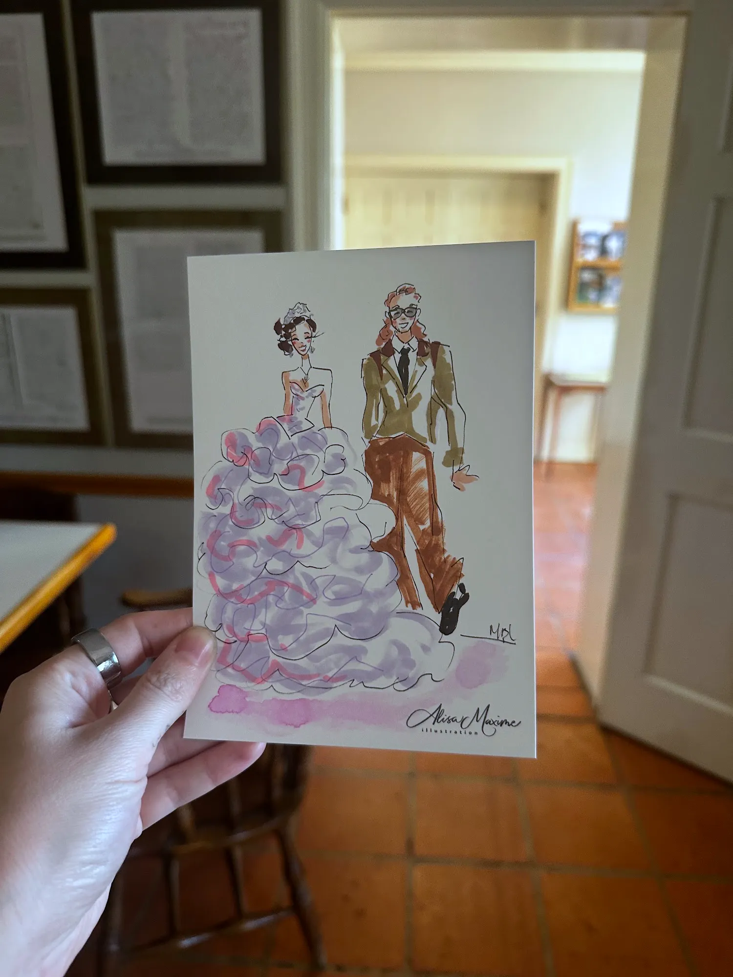 Live fashion sketch 7 from Quinceañera Celebration in Austin
