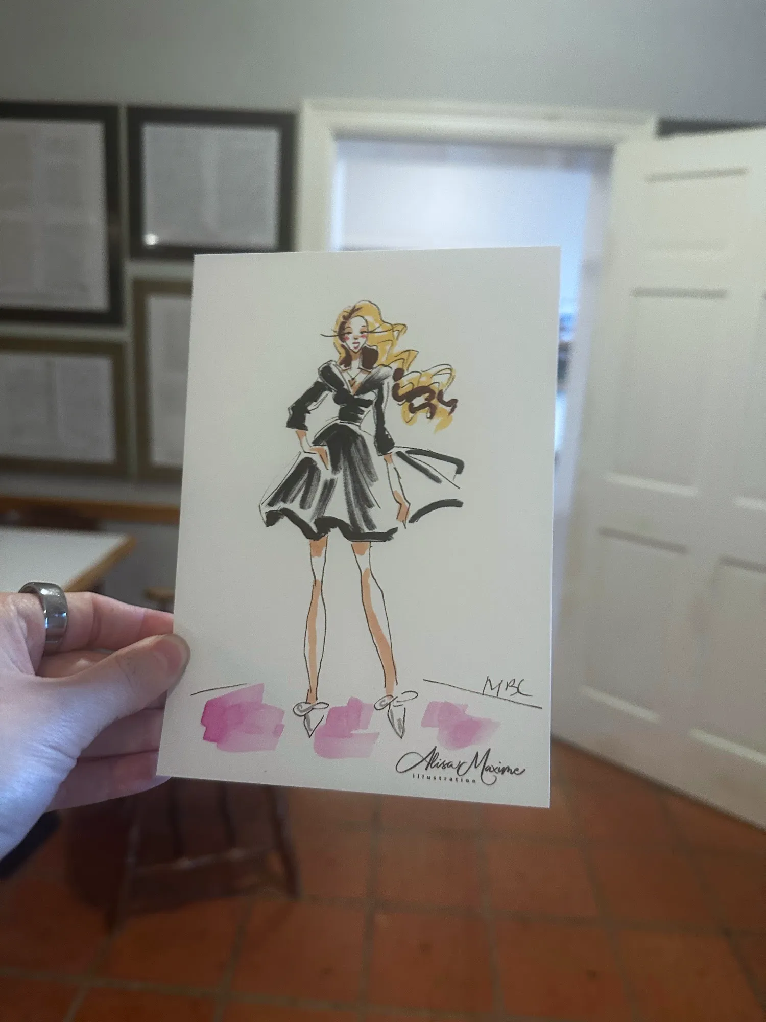 Live fashion sketch 13 from Quinceañera Celebration in Austin