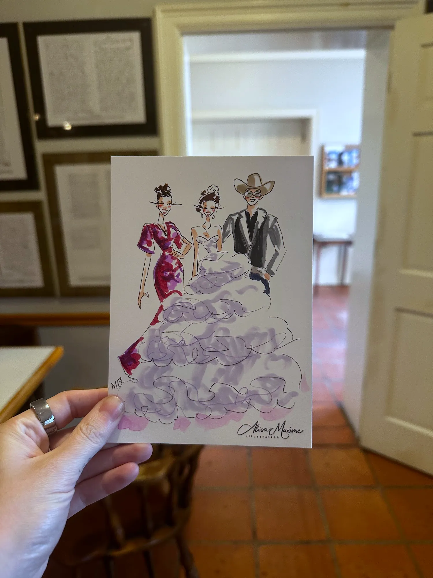 Live fashion sketch 9 from Quinceañera Celebration in Austin