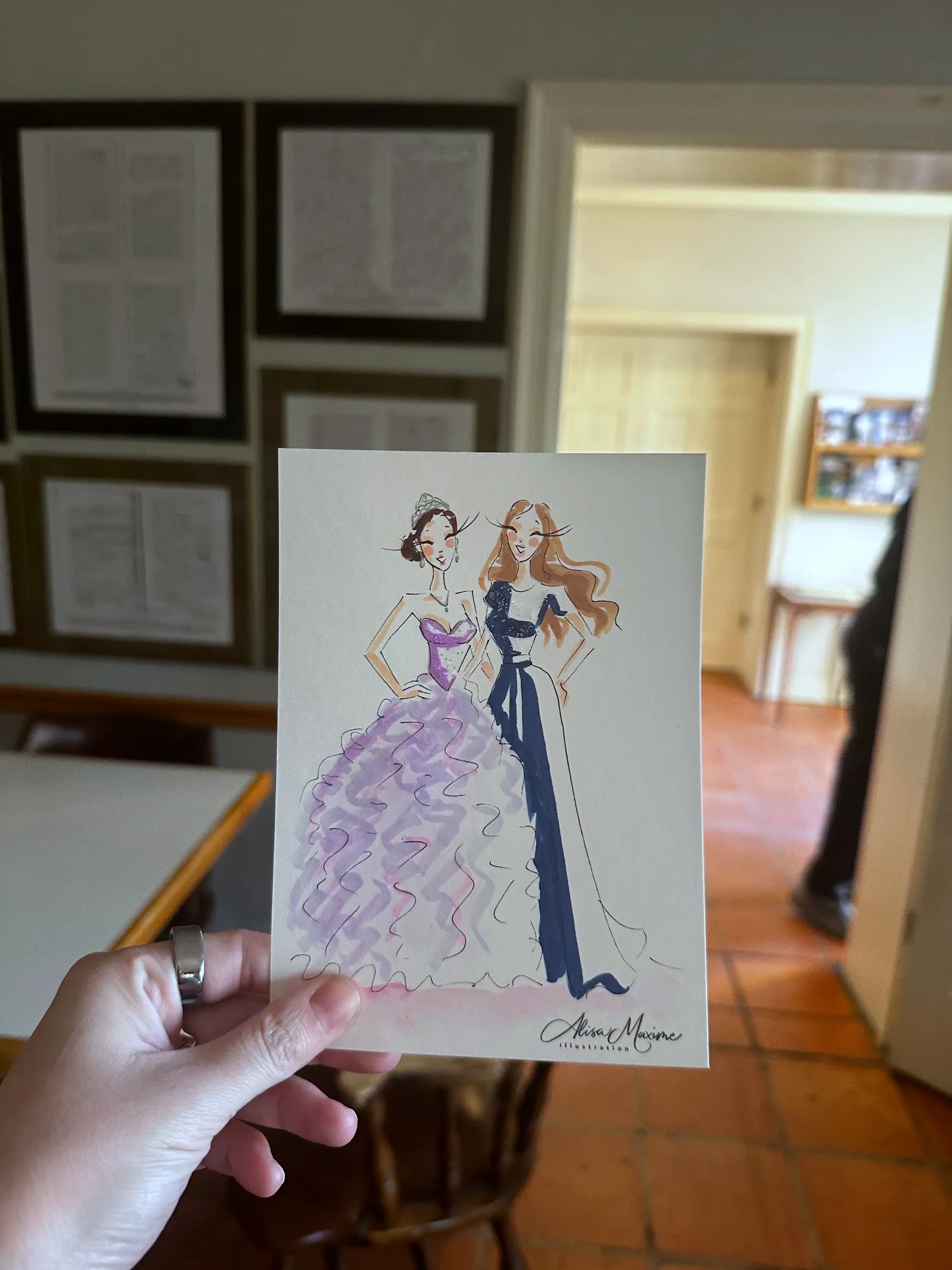 Live fashion sketch 8 from Quinceañera Celebration in Austin