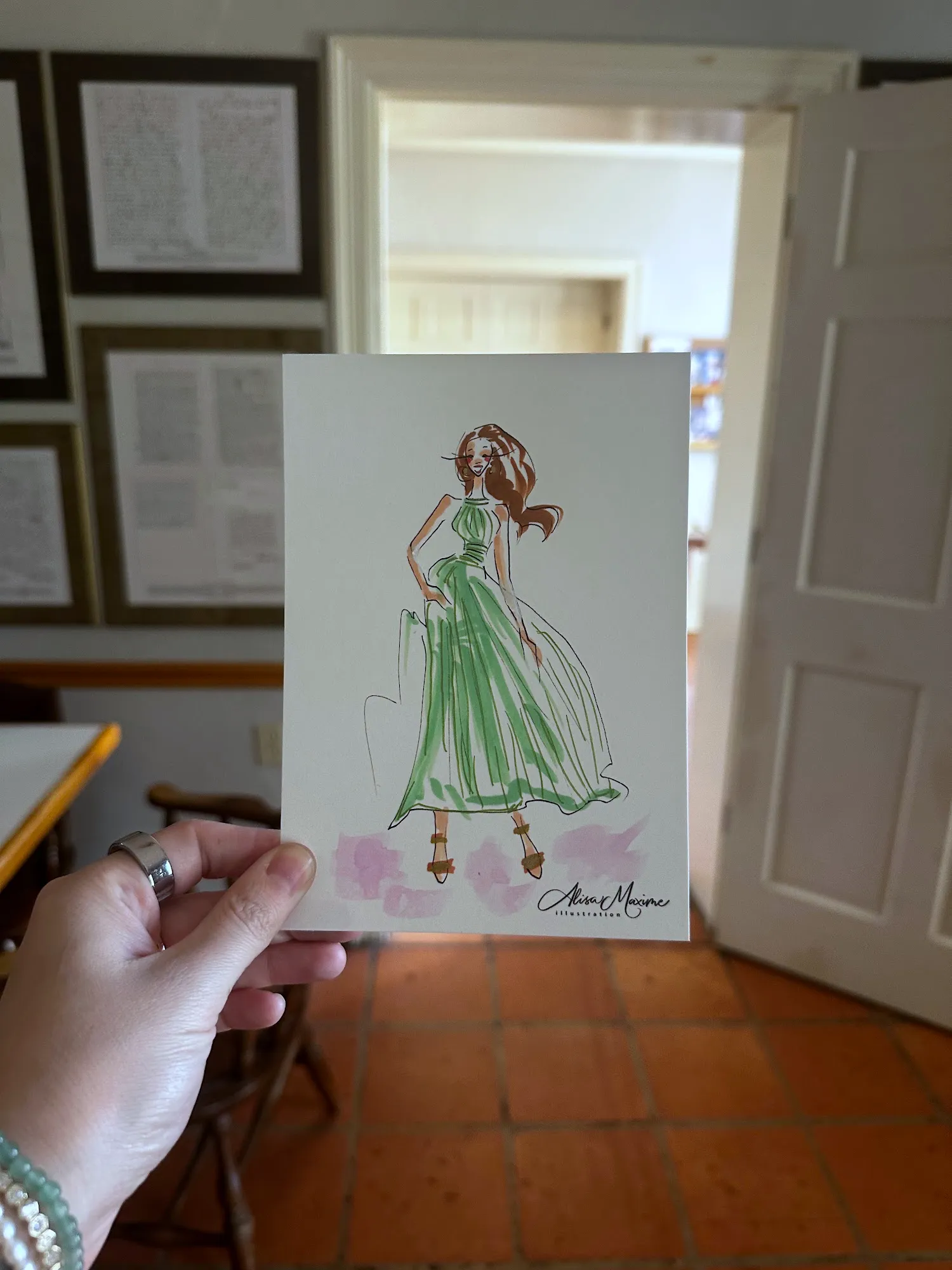 Live fashion sketch 6 from Quinceañera Celebration in Austin