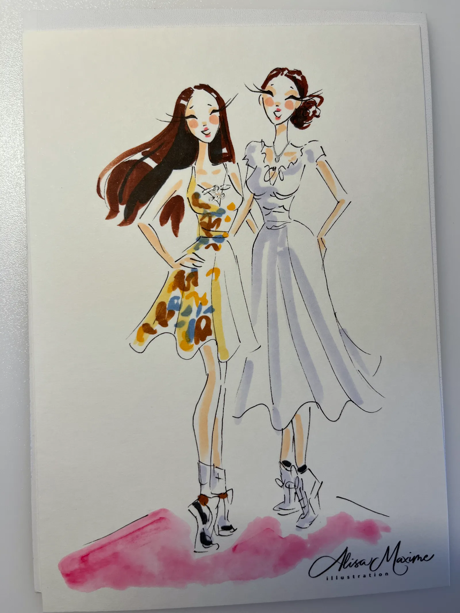 Live sketch from Quinceañera Celebration in Austin