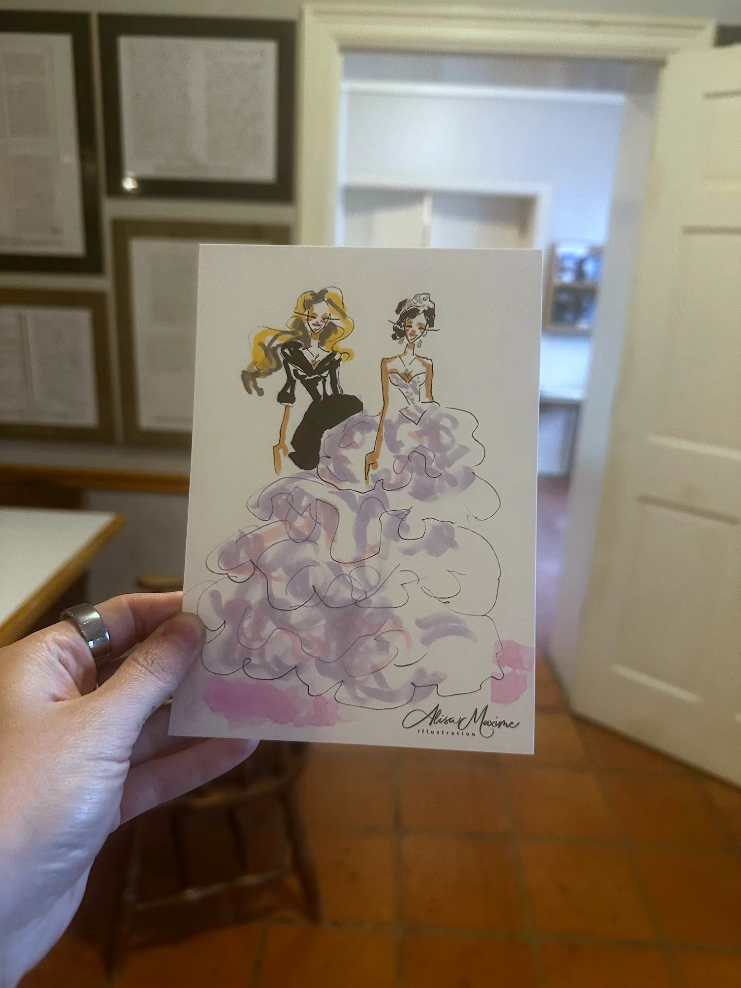 Live fashion sketch 14 from Quinceañera Celebration in Austin