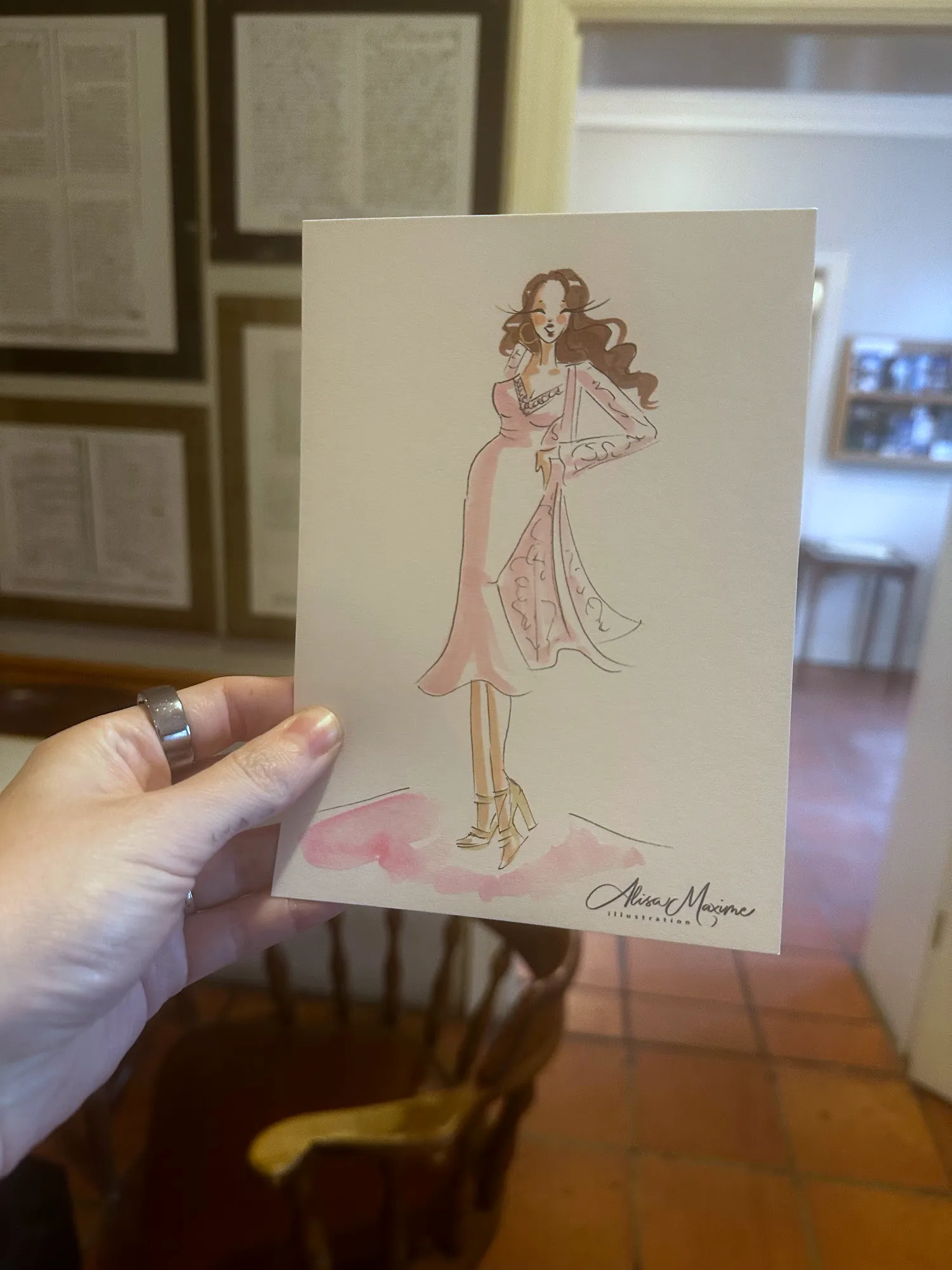 Live fashion sketch 16 from Quinceañera Celebration in Austin