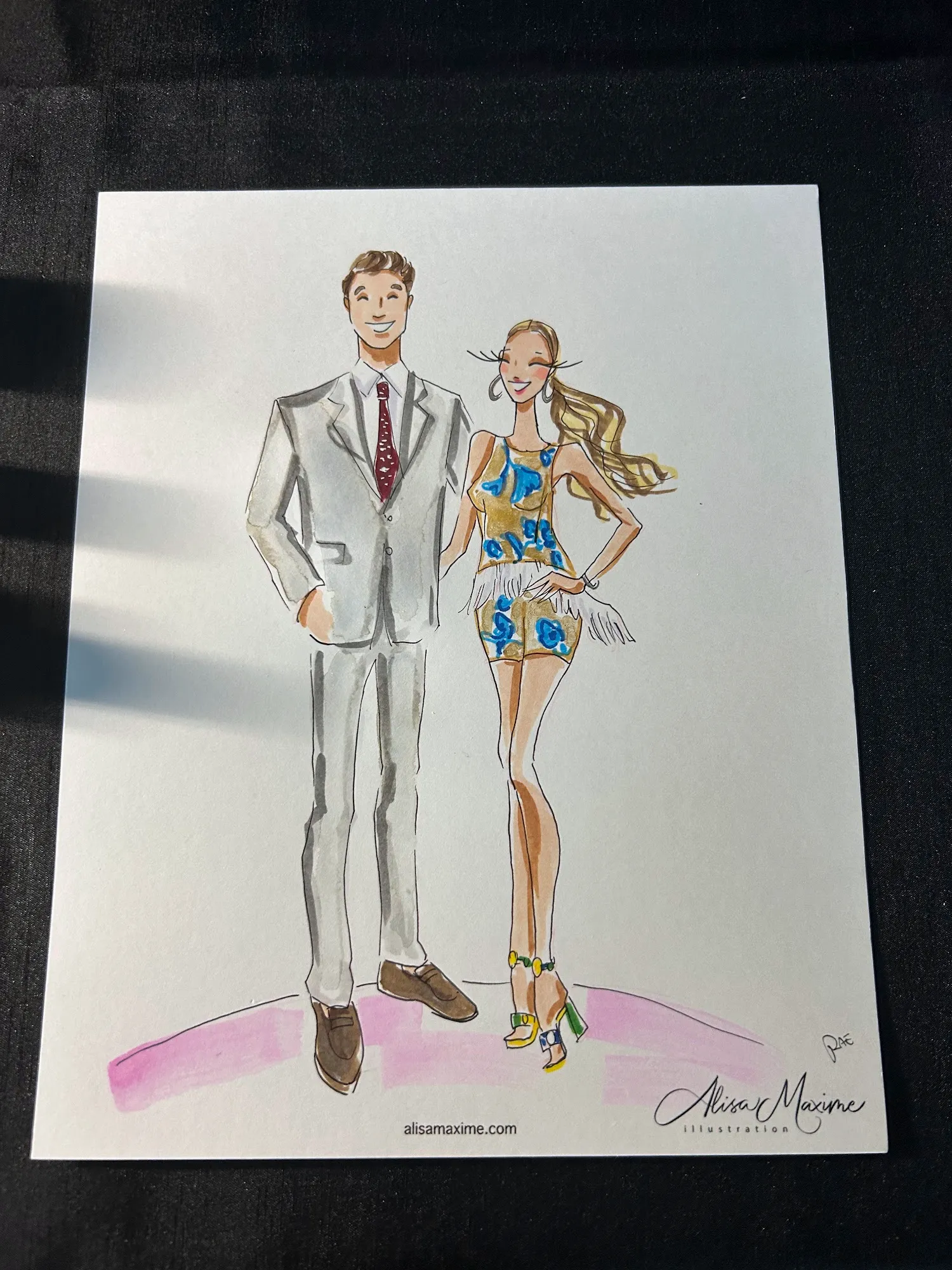 Live fashion sketch 3 from A Chic Wedding Celebration in Chicago