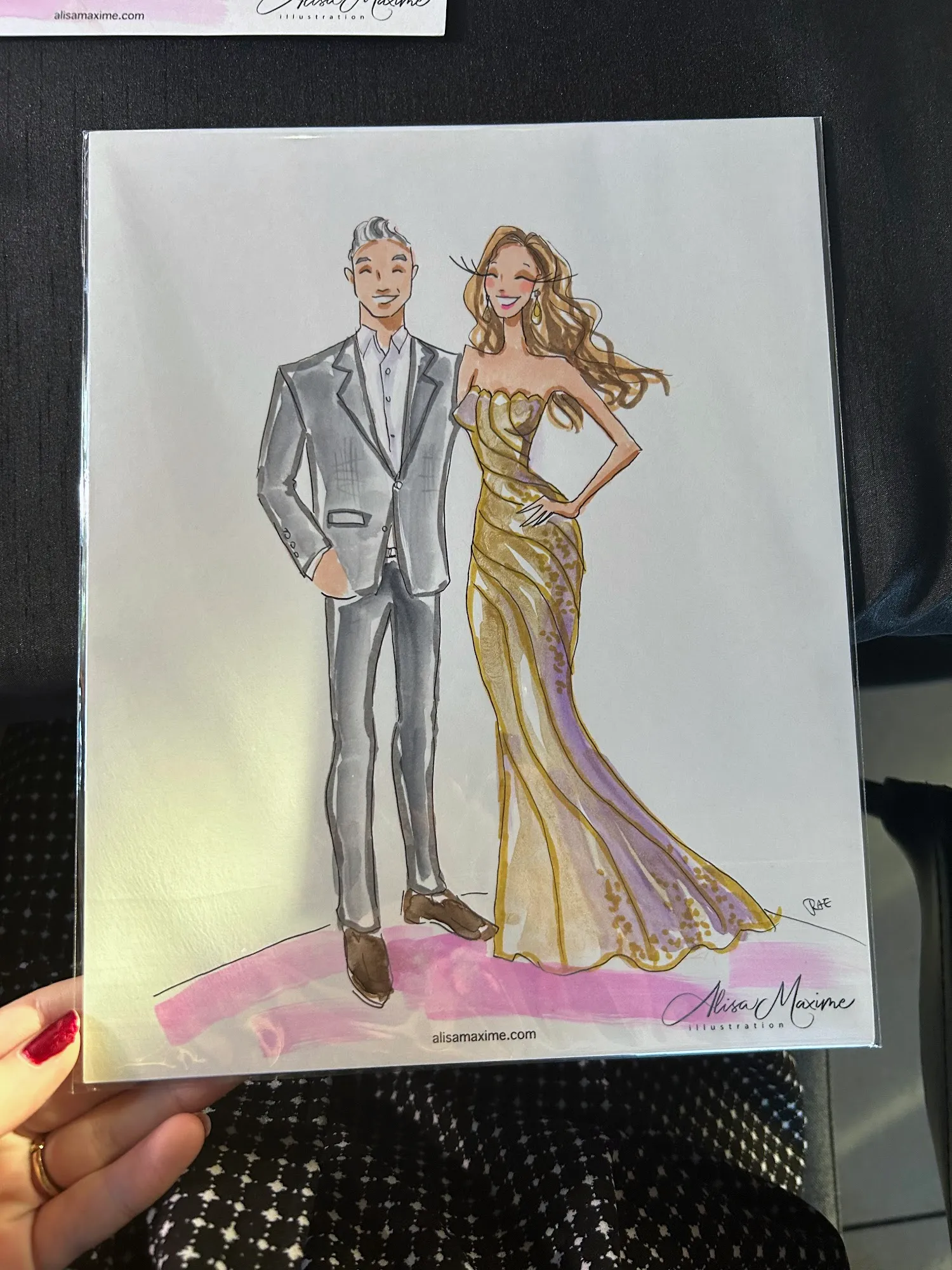 Live fashion sketch 2 from A Chic Wedding Celebration in Chicago