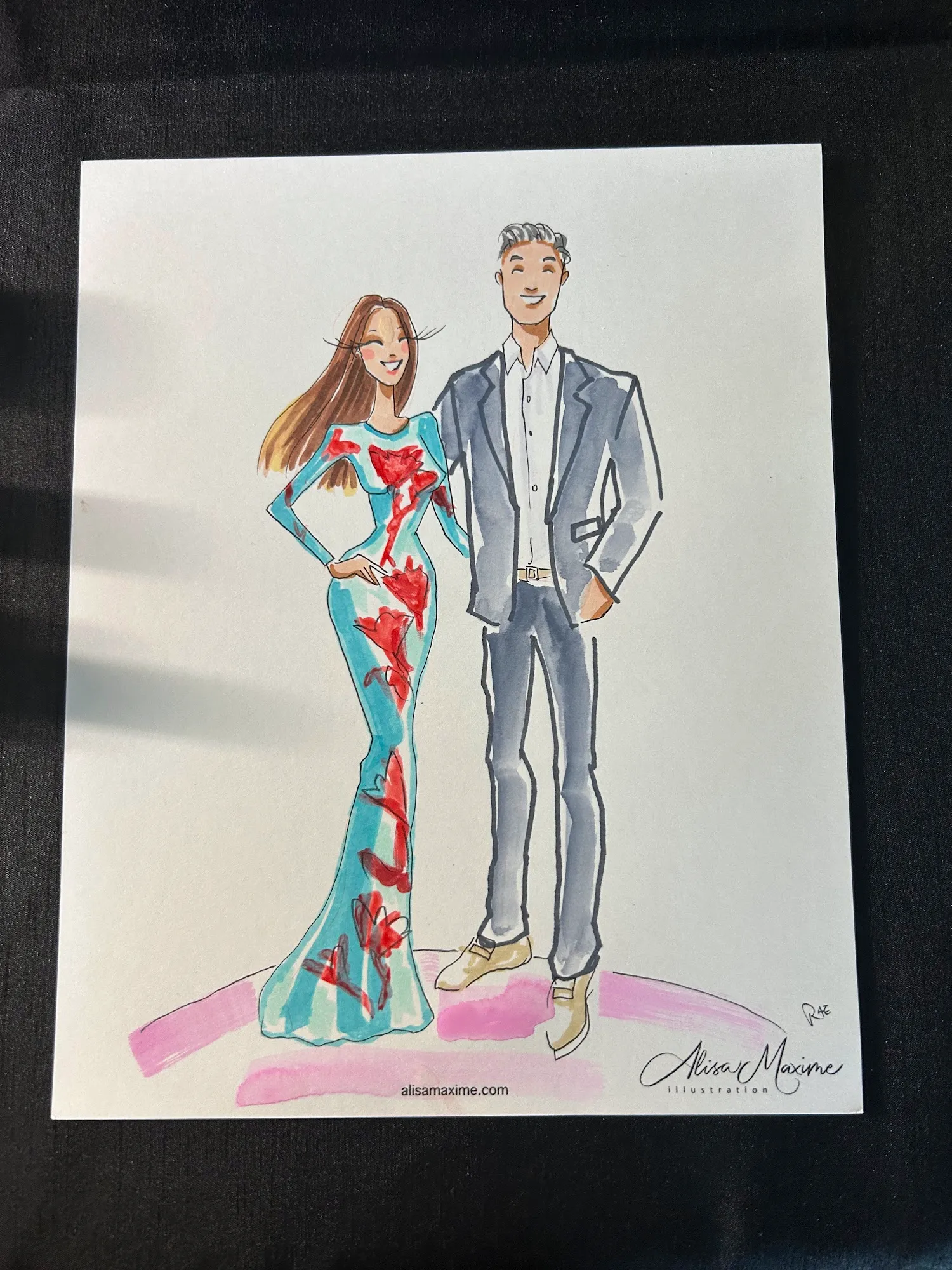Live sketch from A Chic Wedding Celebration in Chicago