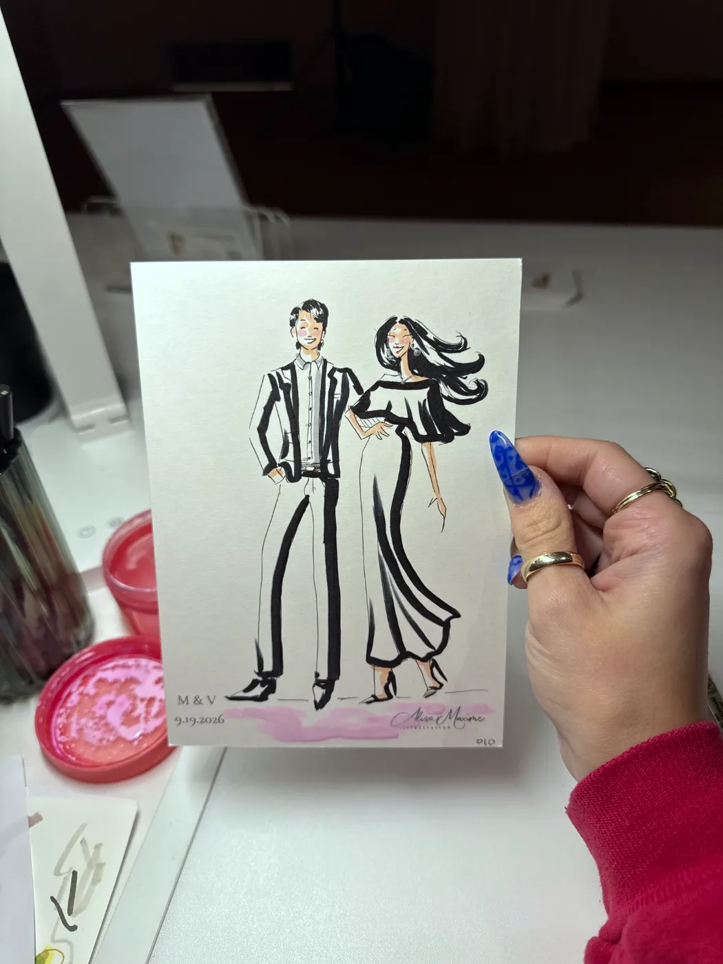 Live fashion sketch 10 from Wedding Celebration at Public Hotel, New York