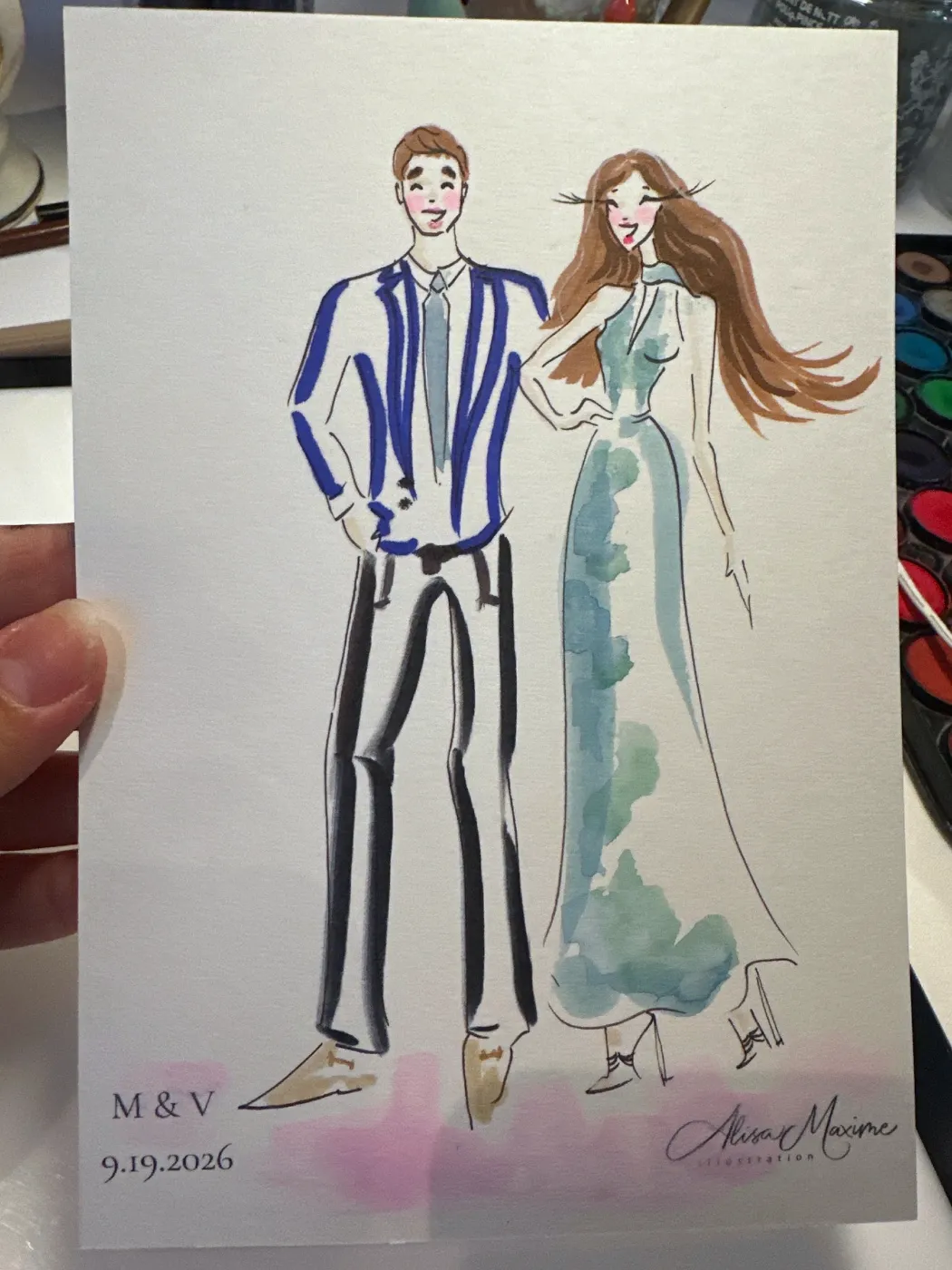 Live fashion sketch 6 from Wedding Celebration at Public Hotel, New York