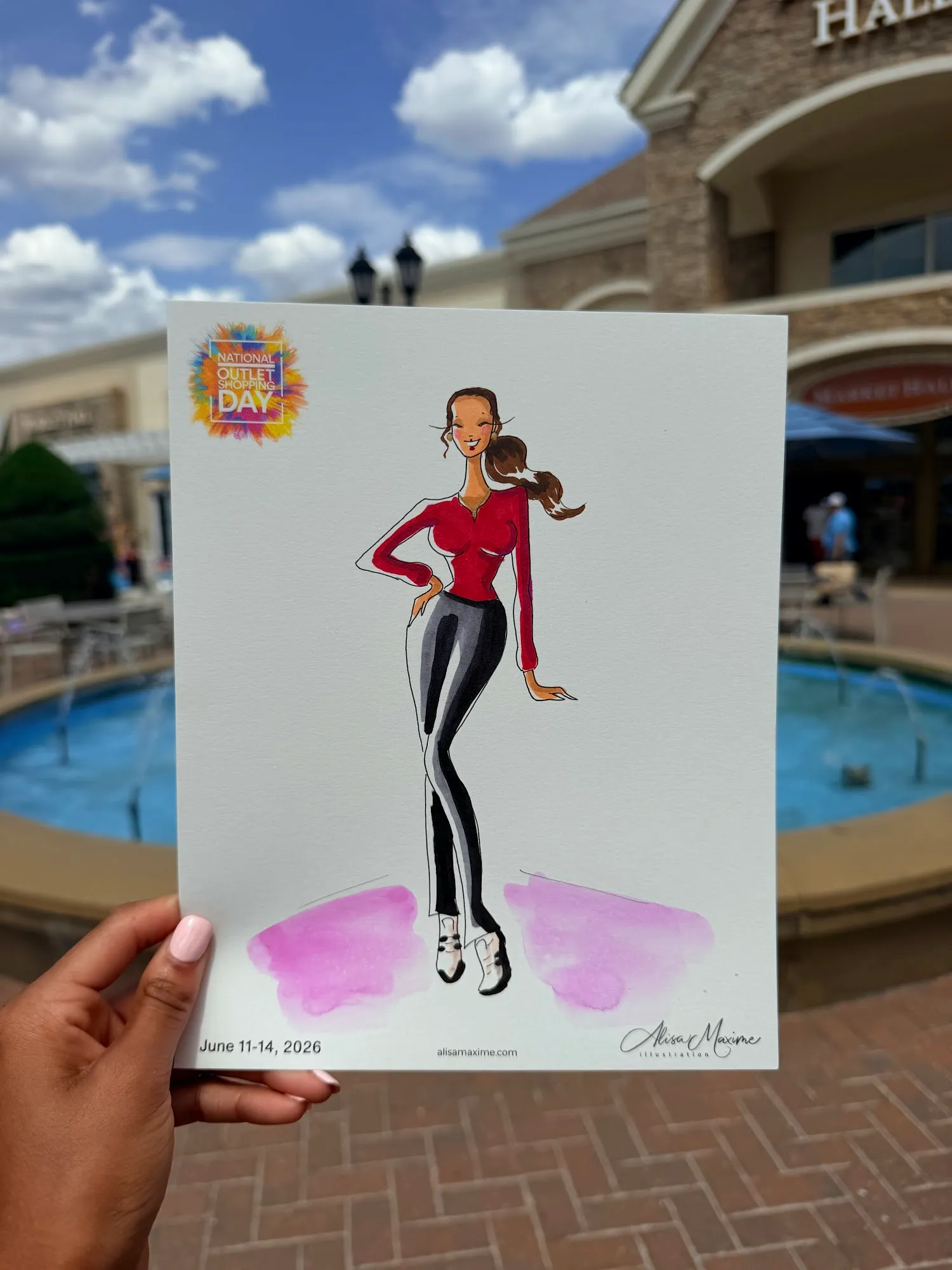 Live fashion sketch 7 from National Outlet Shopping Day Celebration at Charlotte Premium Outlets