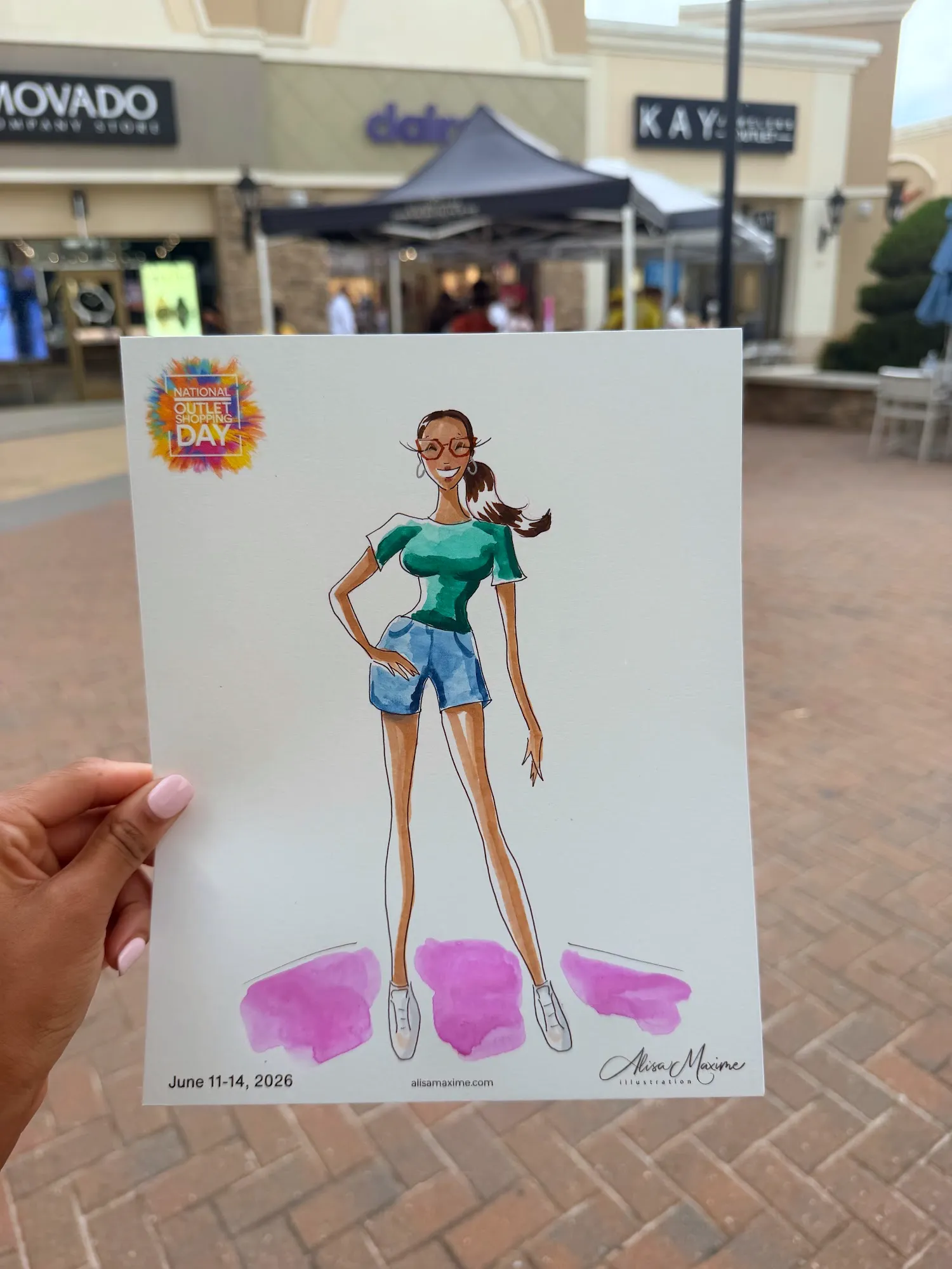 Live fashion sketch 9 from National Outlet Shopping Day Celebration at Charlotte Premium Outlets