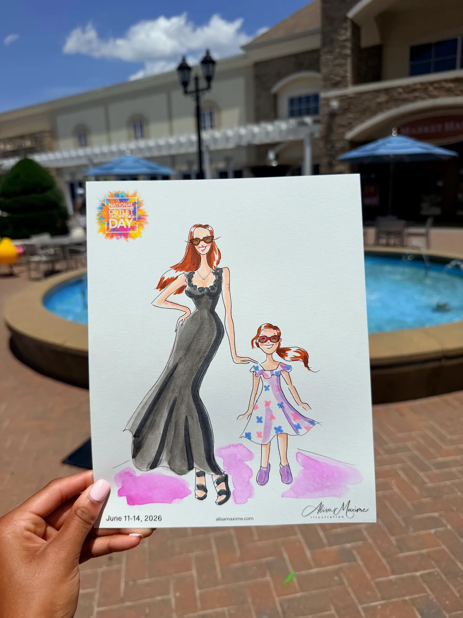 Live fashion sketch 3 from National Outlet Shopping Day Celebration at Charlotte Premium Outlets