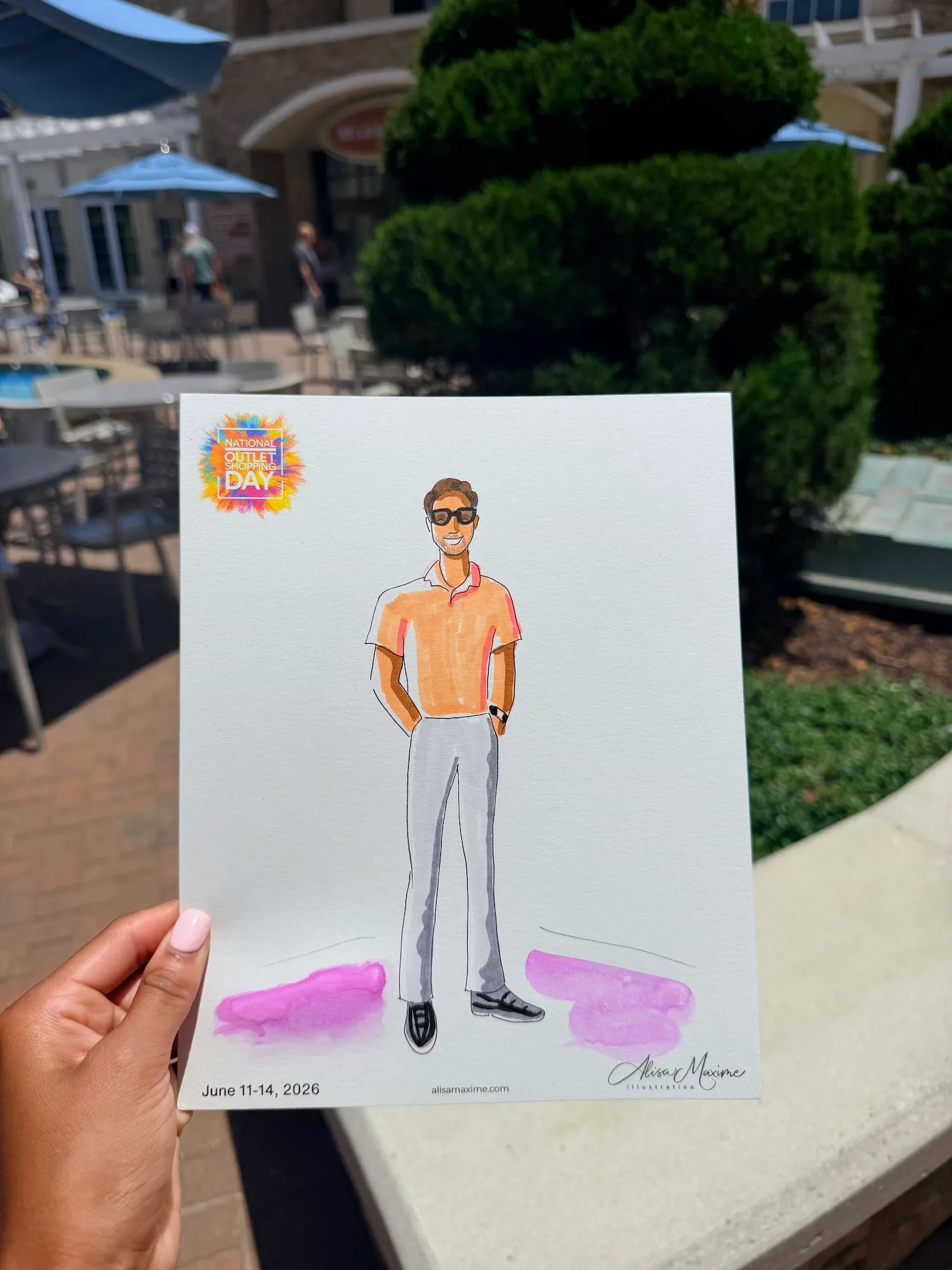 Live fashion sketch 2 from National Outlet Shopping Day Celebration at Charlotte Premium Outlets