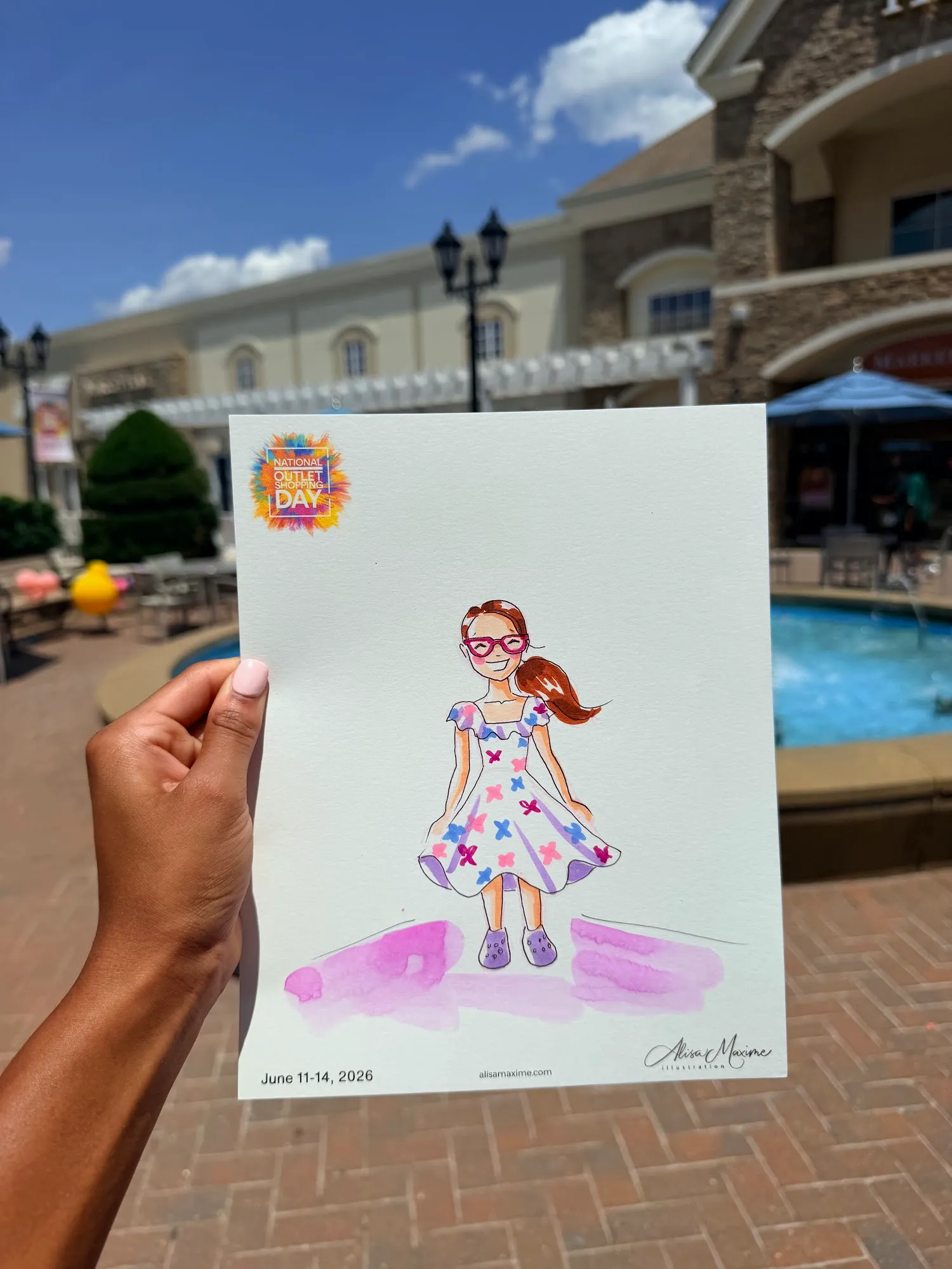 Live fashion sketch 4 from National Outlet Shopping Day Celebration at Charlotte Premium Outlets