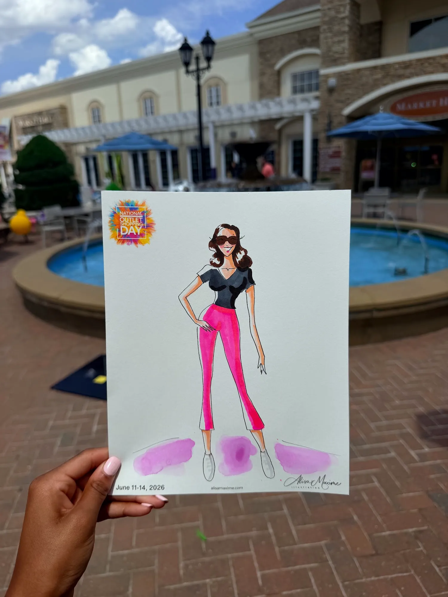 Live fashion sketch 5 from National Outlet Shopping Day Celebration at Charlotte Premium Outlets