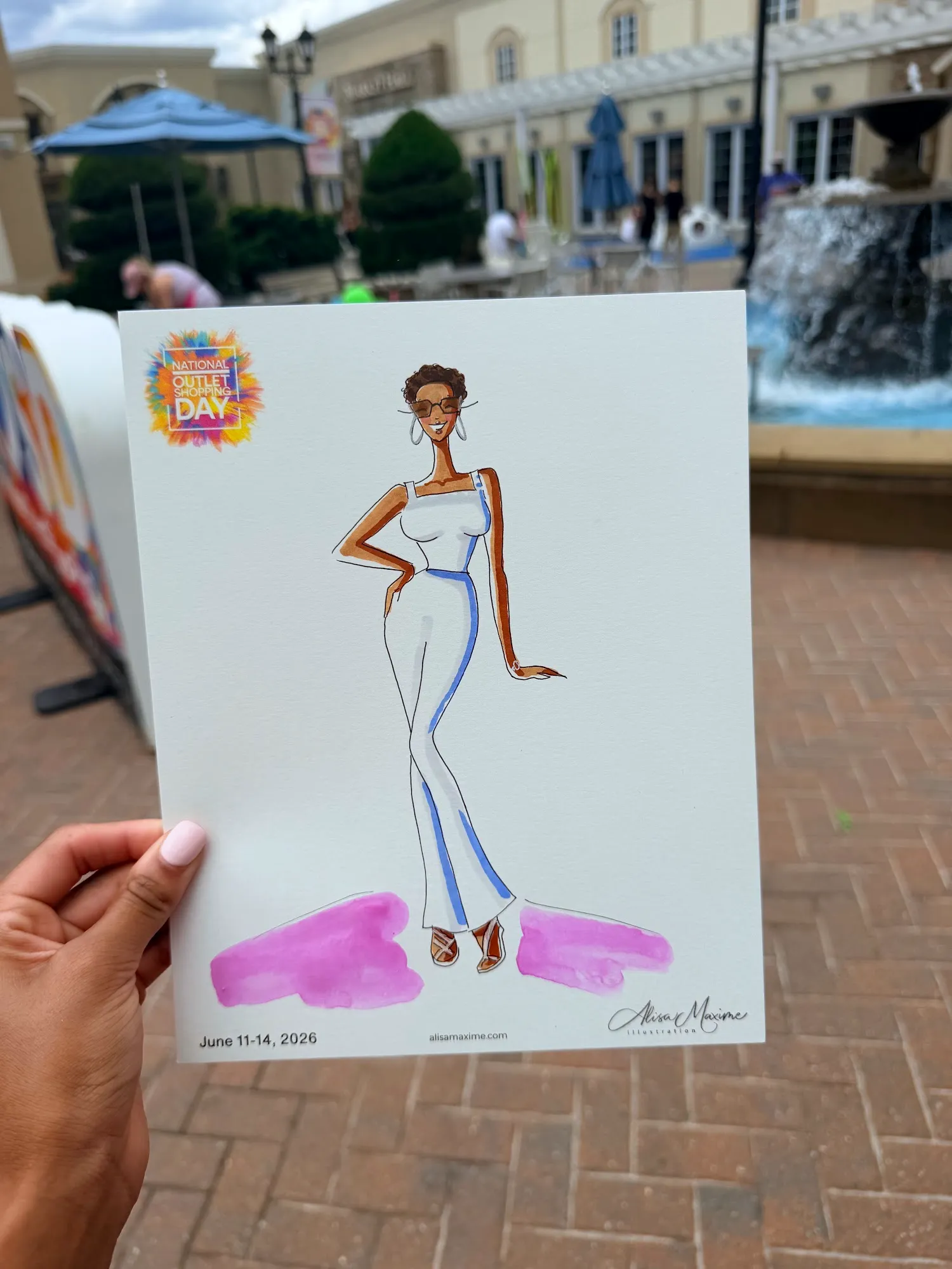 Live fashion sketch 8 from National Outlet Shopping Day Celebration at Charlotte Premium Outlets