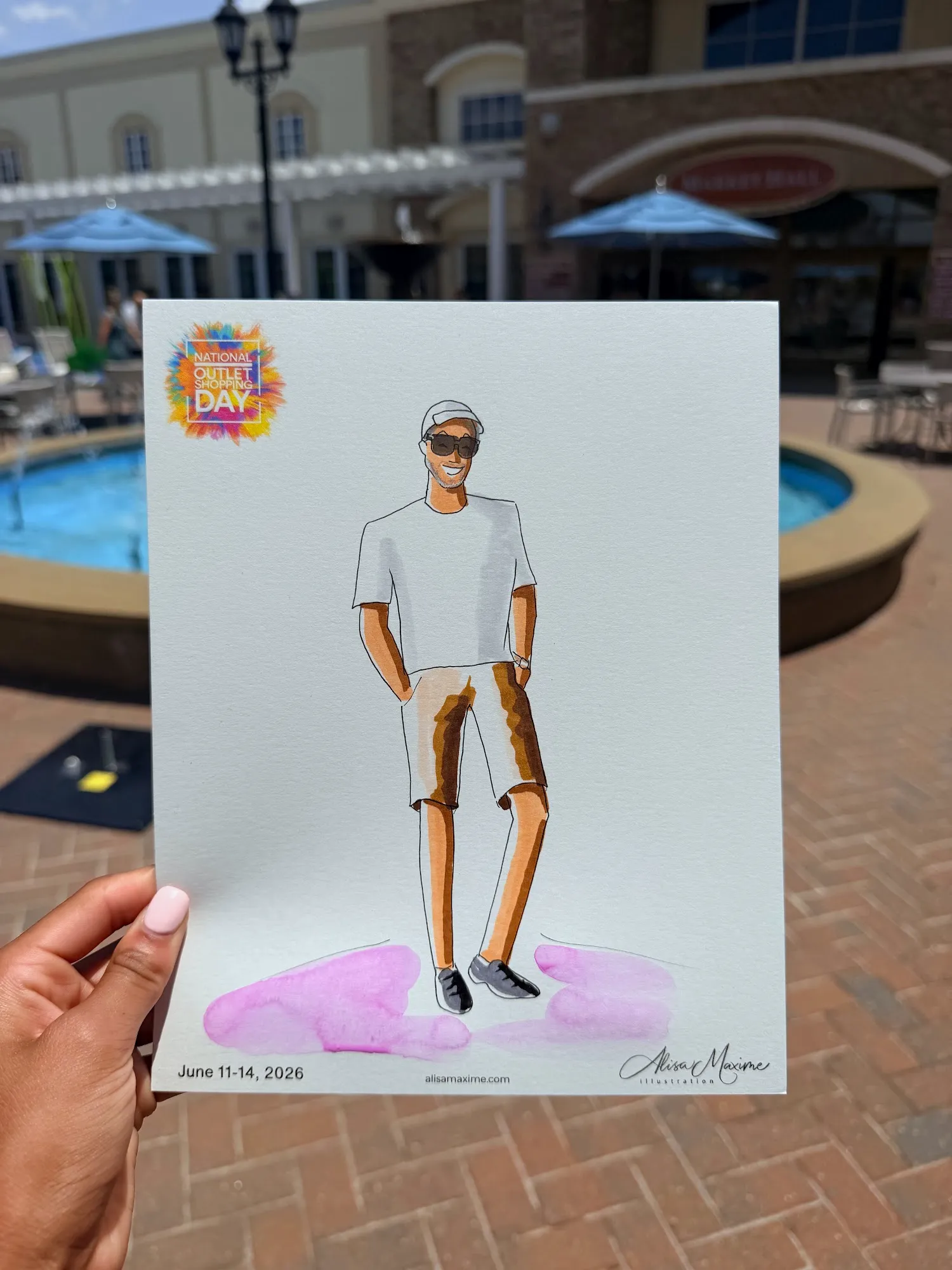 Live sketch from National Outlet Shopping Day Celebration at Charlotte Premium Outlets