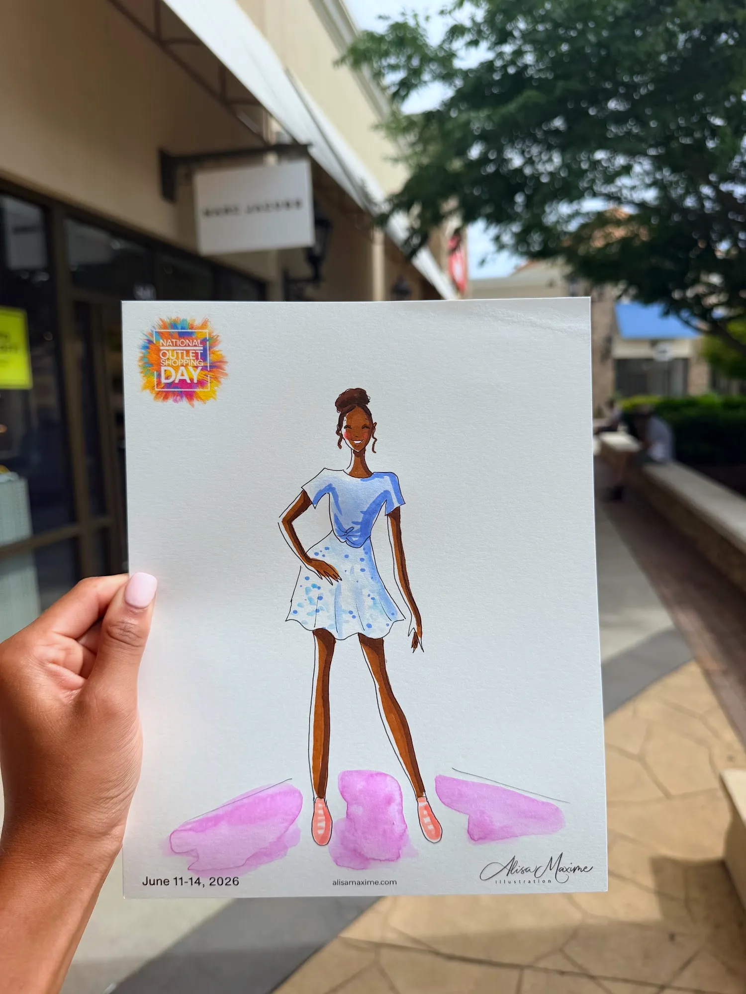 Live fashion sketch 11 from National Outlet Shopping Day Celebration at Charlotte Premium Outlets
