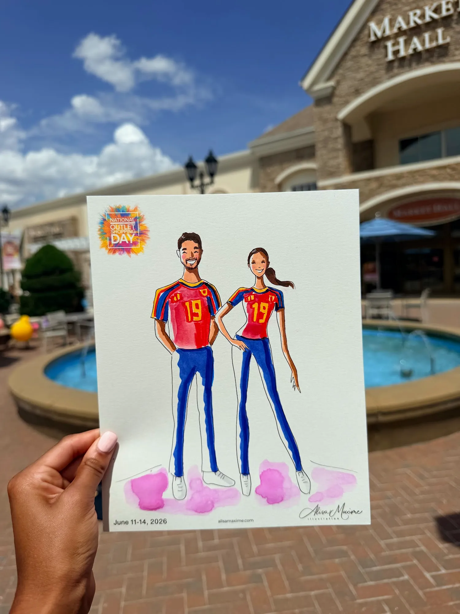 Live fashion sketch 6 from National Outlet Shopping Day Celebration at Charlotte Premium Outlets