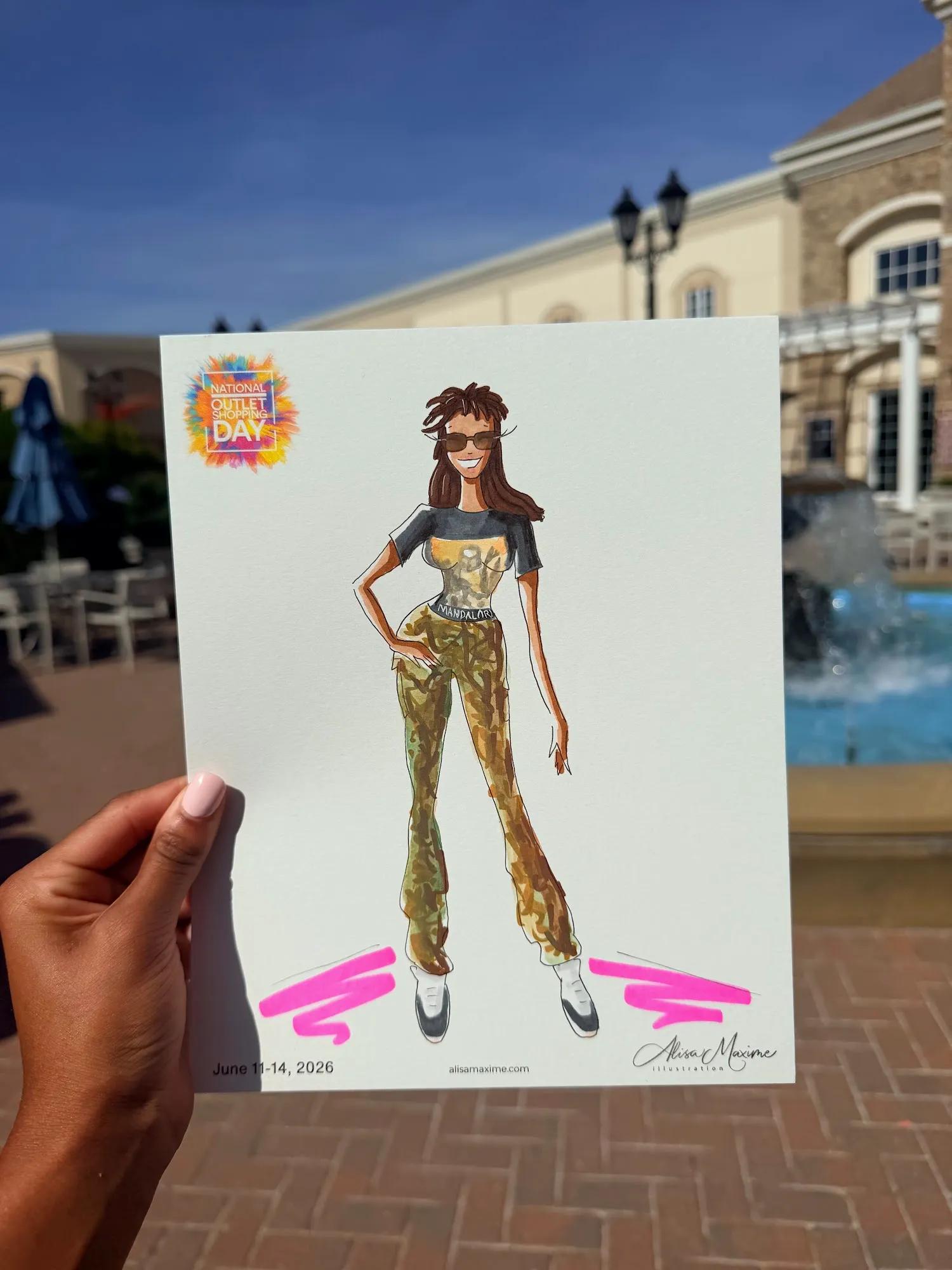 Live fashion sketch 12 from National Outlet Shopping Day Celebration at Charlotte Premium Outlets