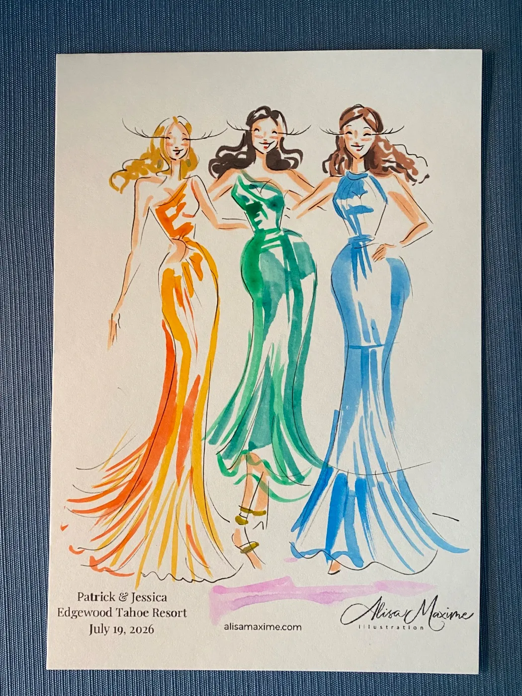 Live fashion sketch 3 from Stunning Evening at Edgewood Tahoe Resort