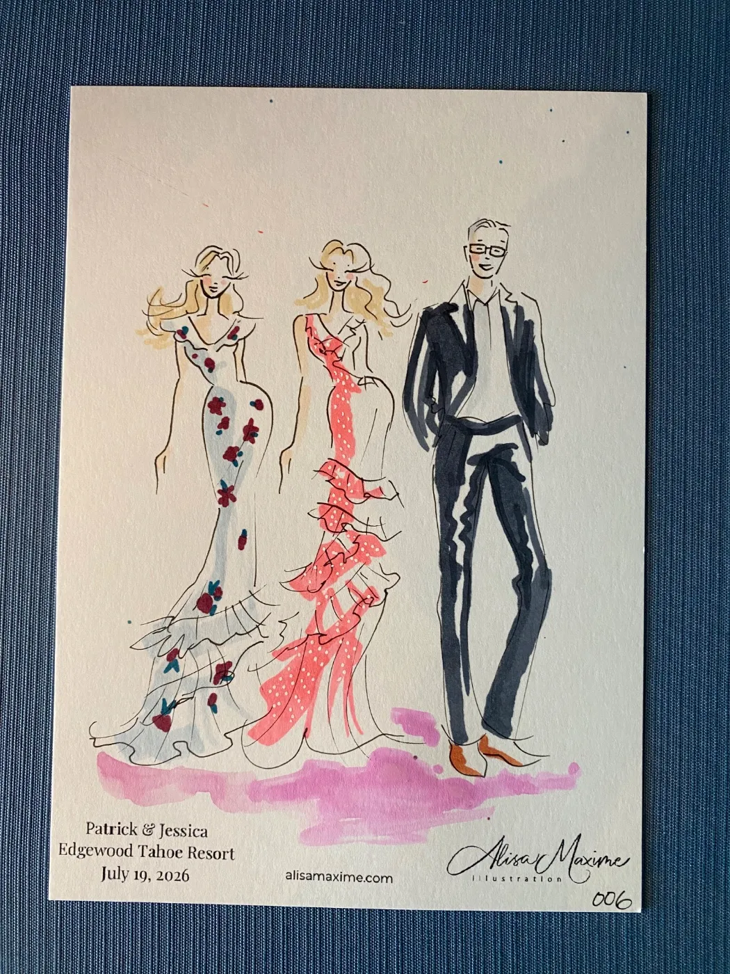 Live fashion sketch 7 from Stunning Evening at Edgewood Tahoe Resort