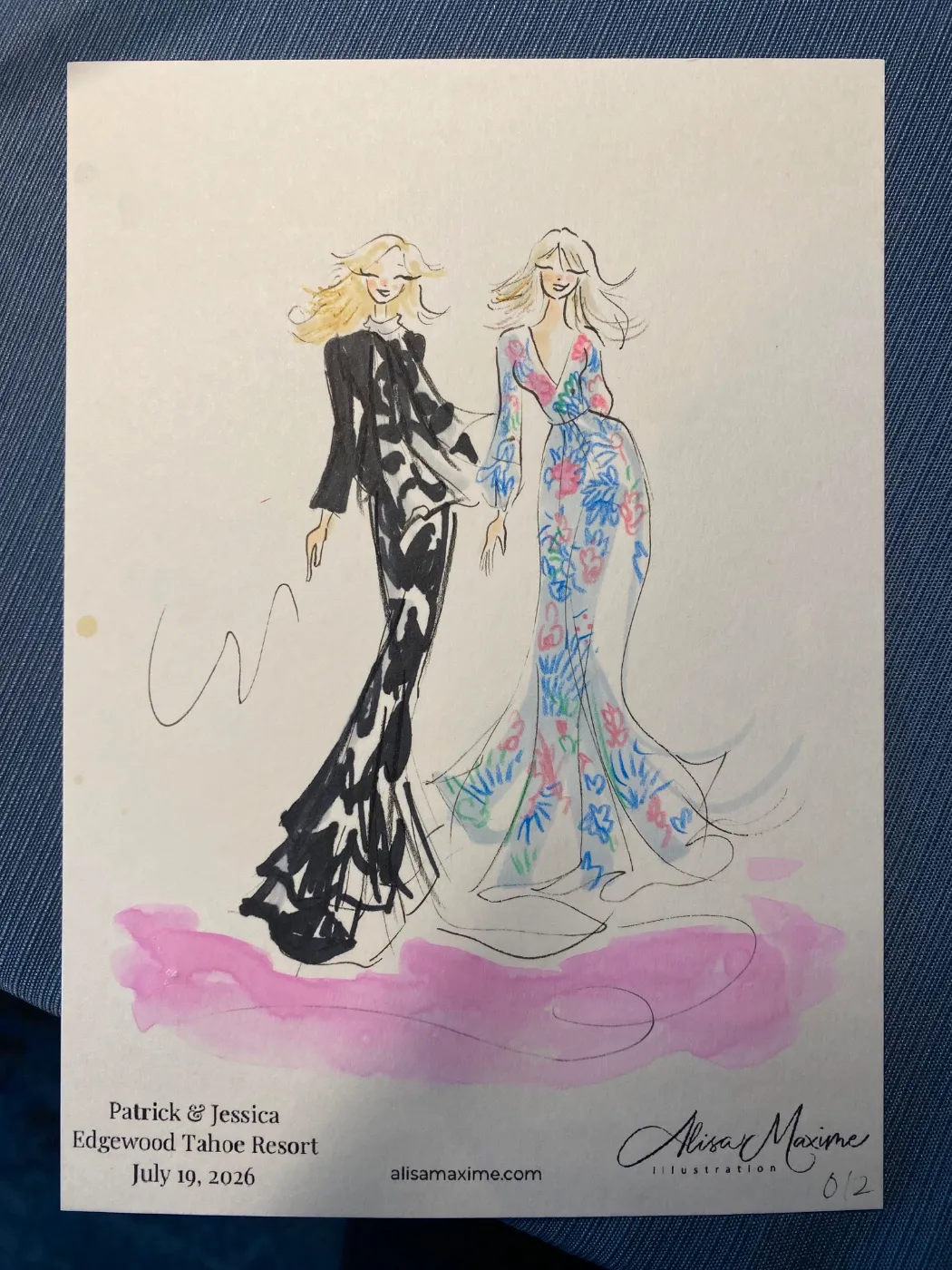 Live fashion sketch 13 from Stunning Evening at Edgewood Tahoe Resort