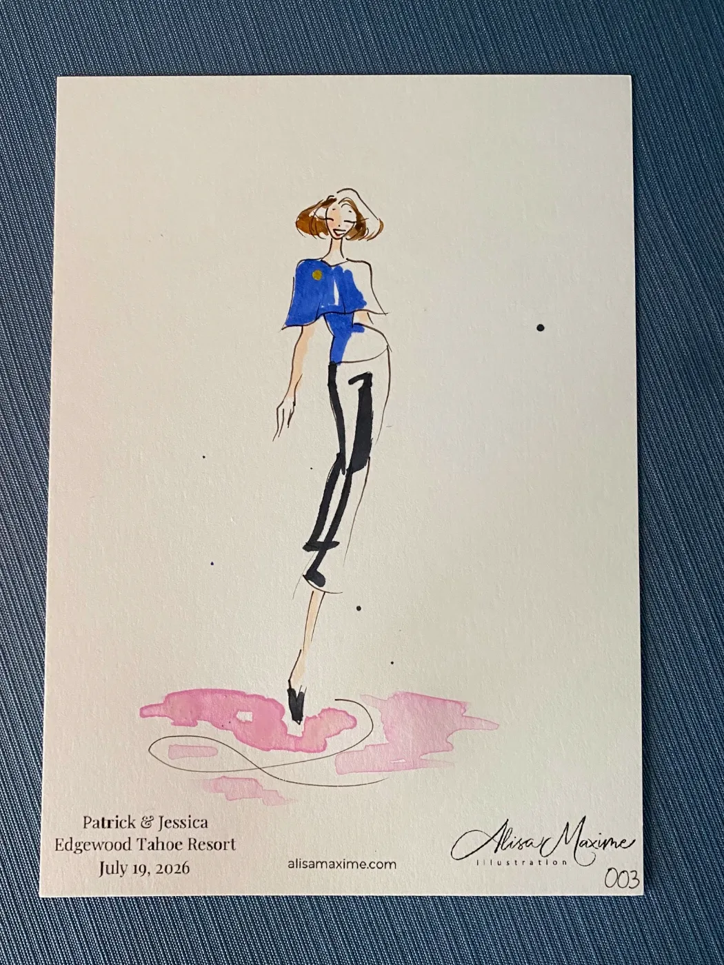 Live fashion sketch 4 from Stunning Evening at Edgewood Tahoe Resort