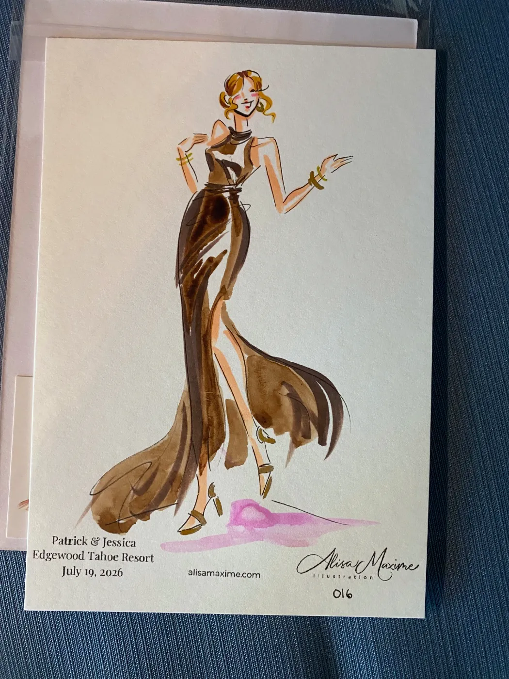 Live fashion sketch 16 from Stunning Evening at Edgewood Tahoe Resort