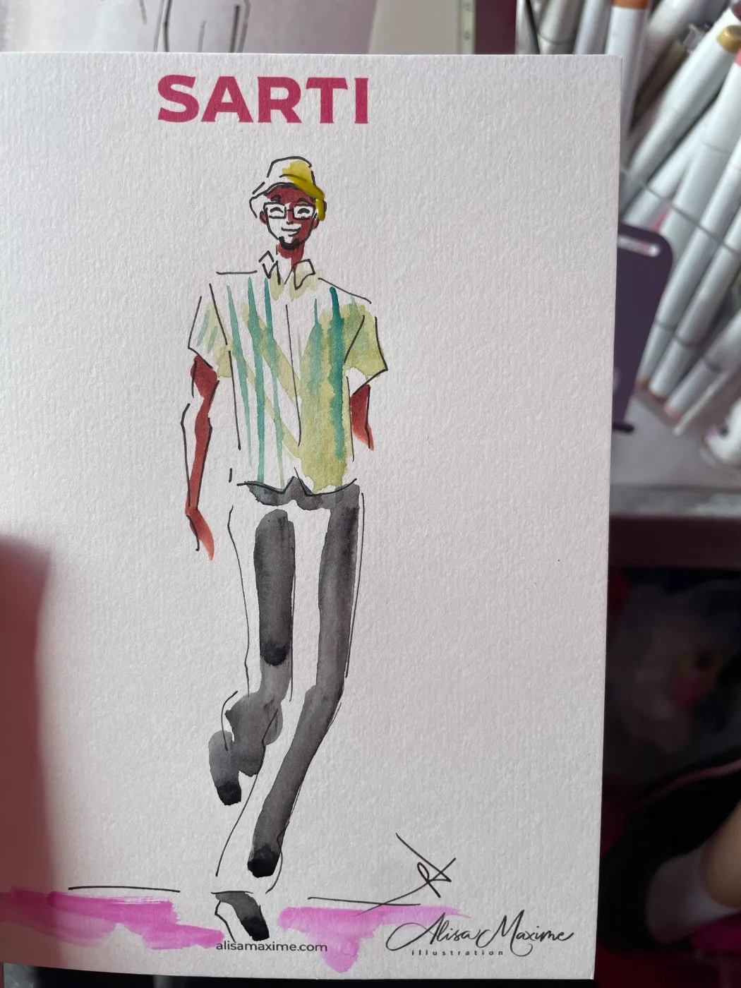 Live fashion sketch 12 from Sarti Brand Activation in New York