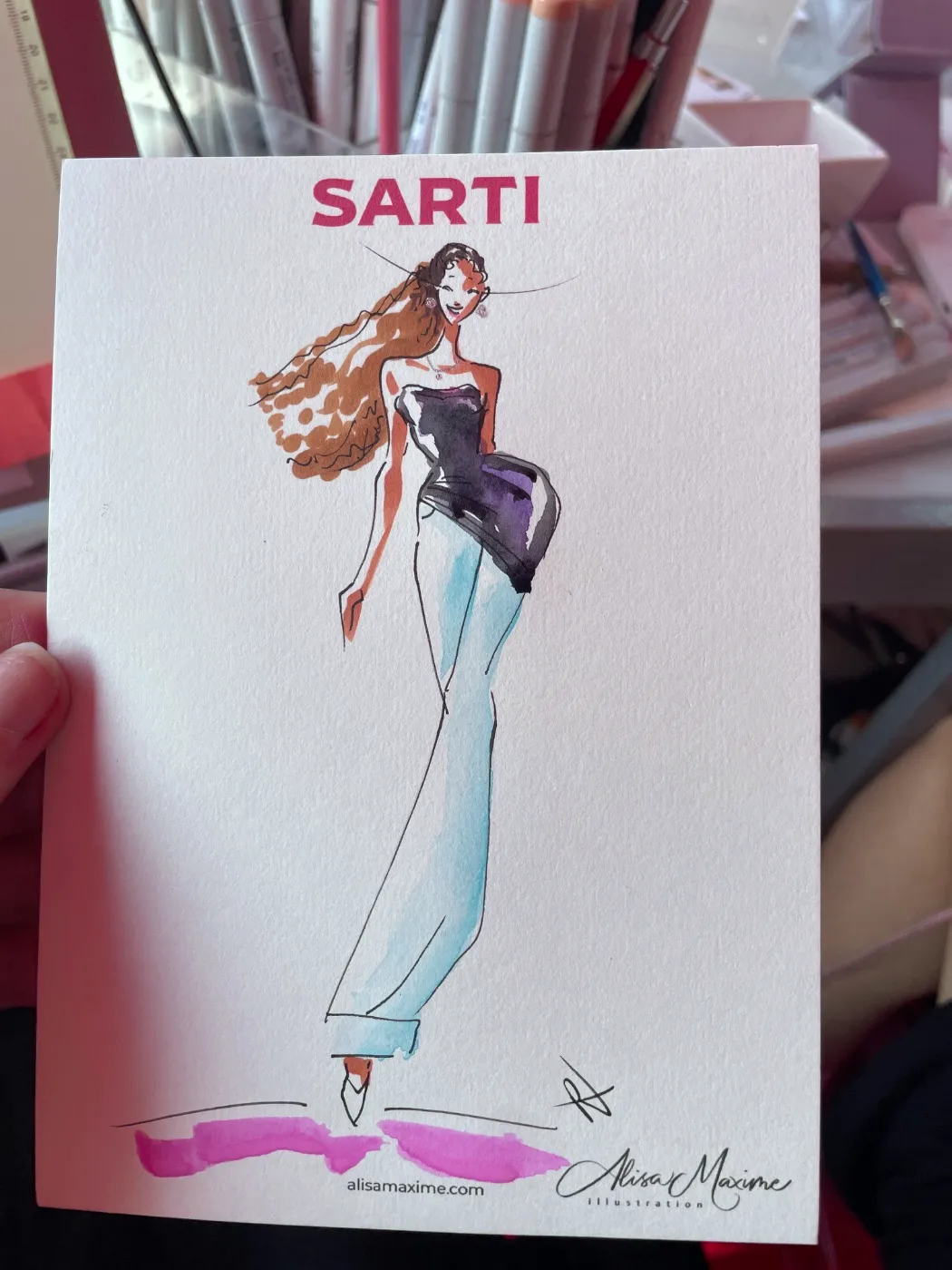 Live fashion sketch 7 from Sarti Brand Activation in New York