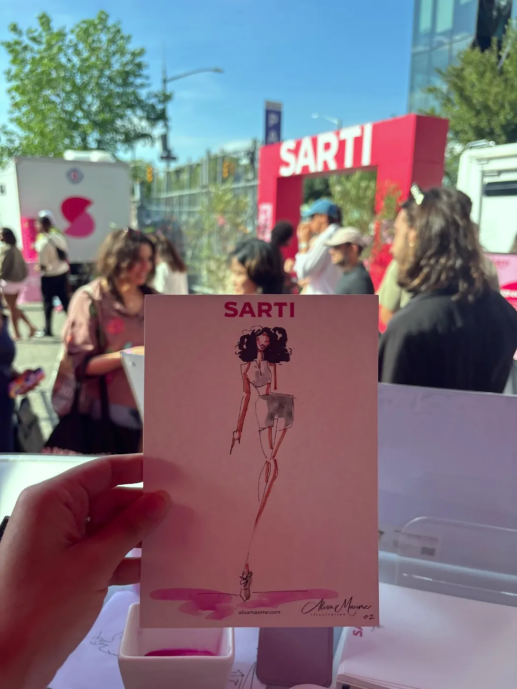 Live fashion sketch 3 from Sarti Brand Activation in New York