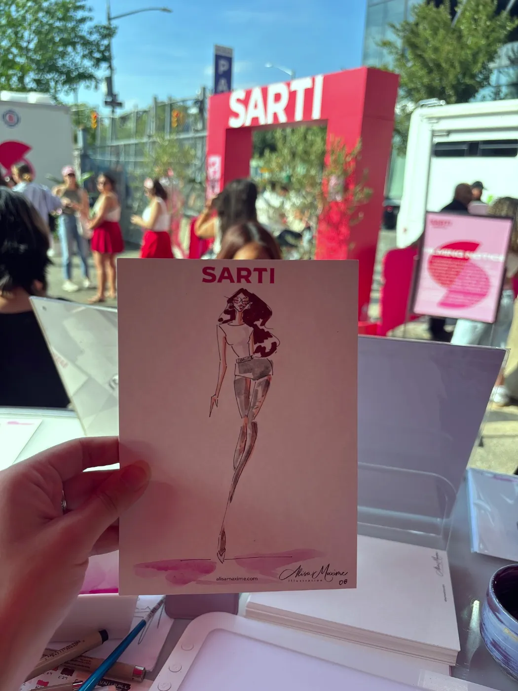 Live fashion sketch 9 from Sarti Brand Activation in New York