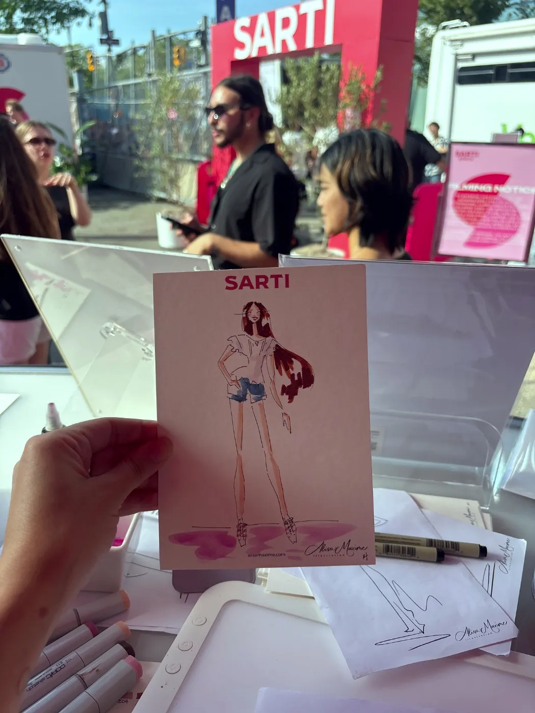 Live fashion sketch 14 from Sarti Brand Activation in New York