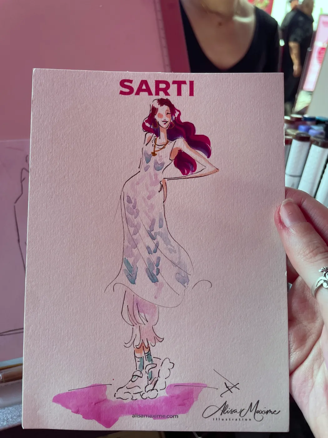 Live fashion sketch 4 from Sarti Brand Activation in New York