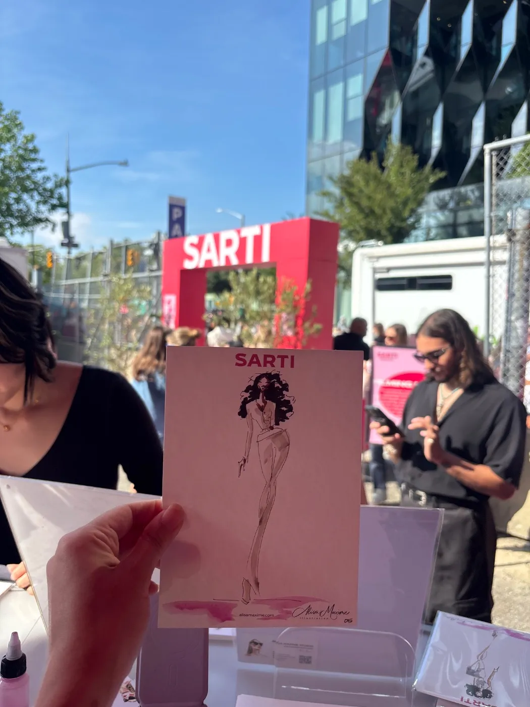 Live fashion sketch 6 from Sarti Brand Activation in New York