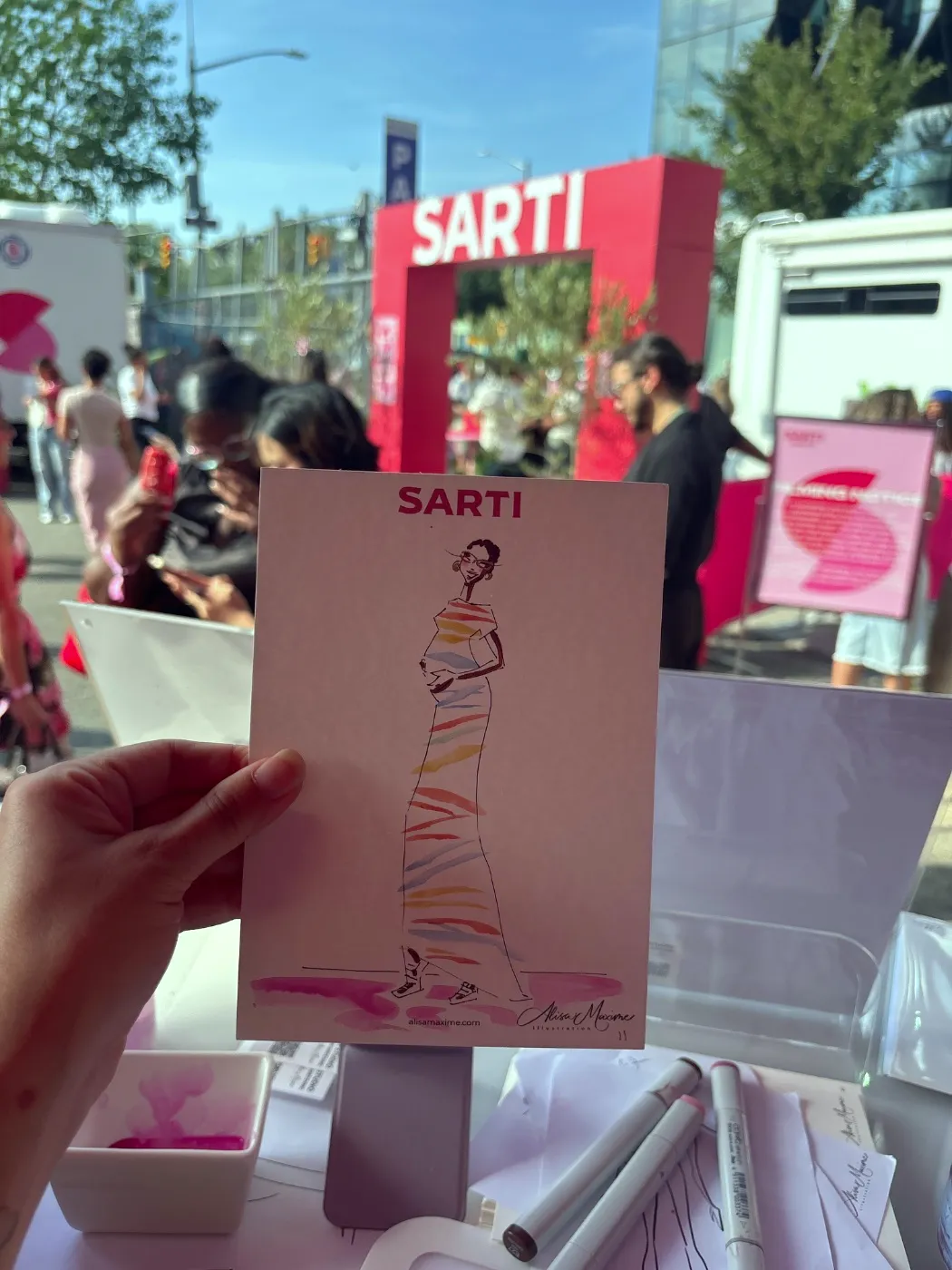 Live fashion sketch 11 from Sarti Brand Activation in New York