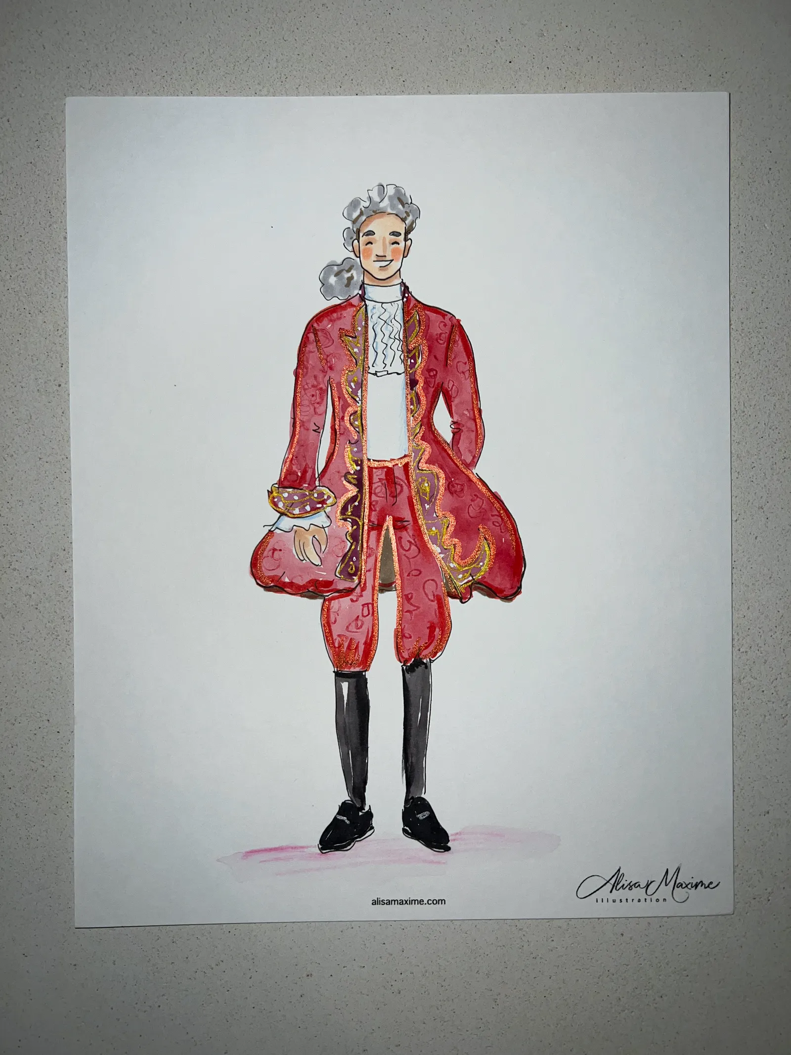 Live fashion sketch 2 from Birthday Celebration in Houston