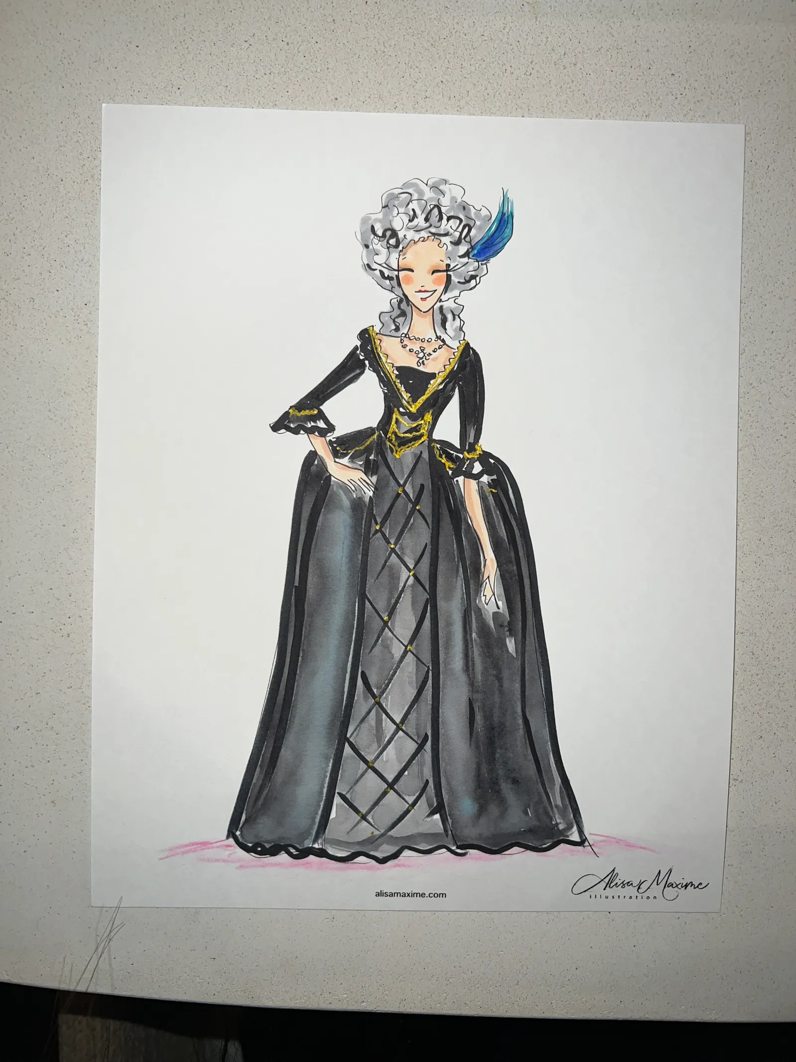 Live fashion sketch 3 from Birthday Celebration in Houston