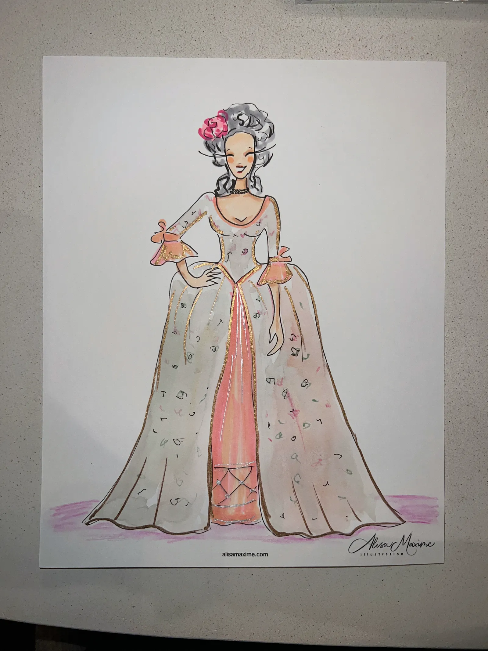 Live fashion sketch 5 from Birthday Celebration in Houston