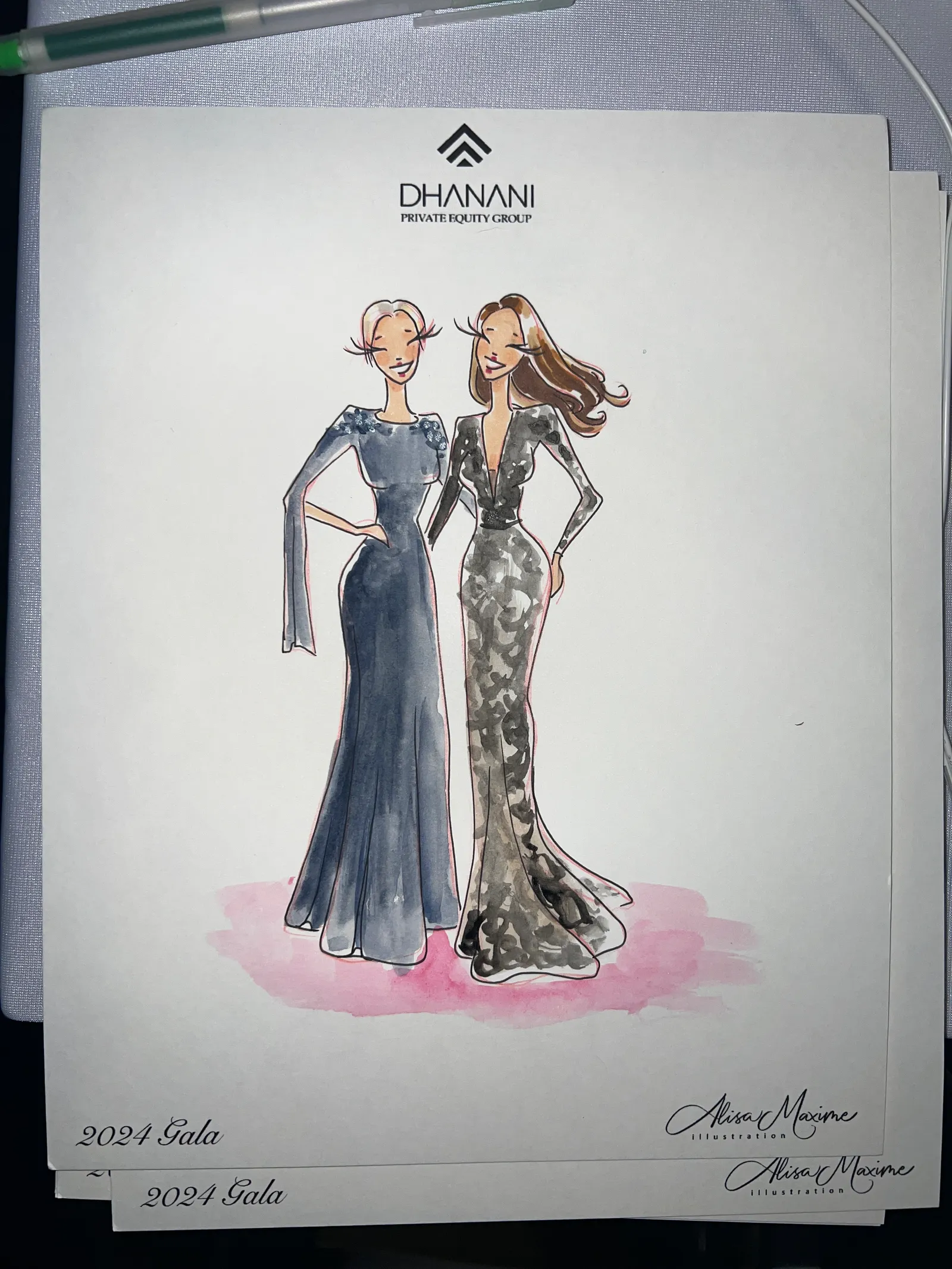 Live fashion sketch 6 from Rahul Gala at Marriott Marquis Houston