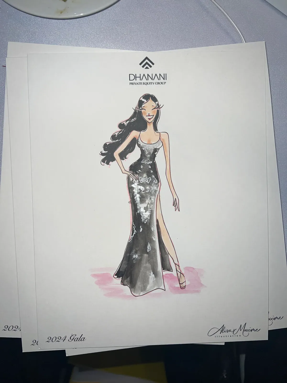 Live fashion sketch 13 from Rahul Gala at Marriott Marquis Houston