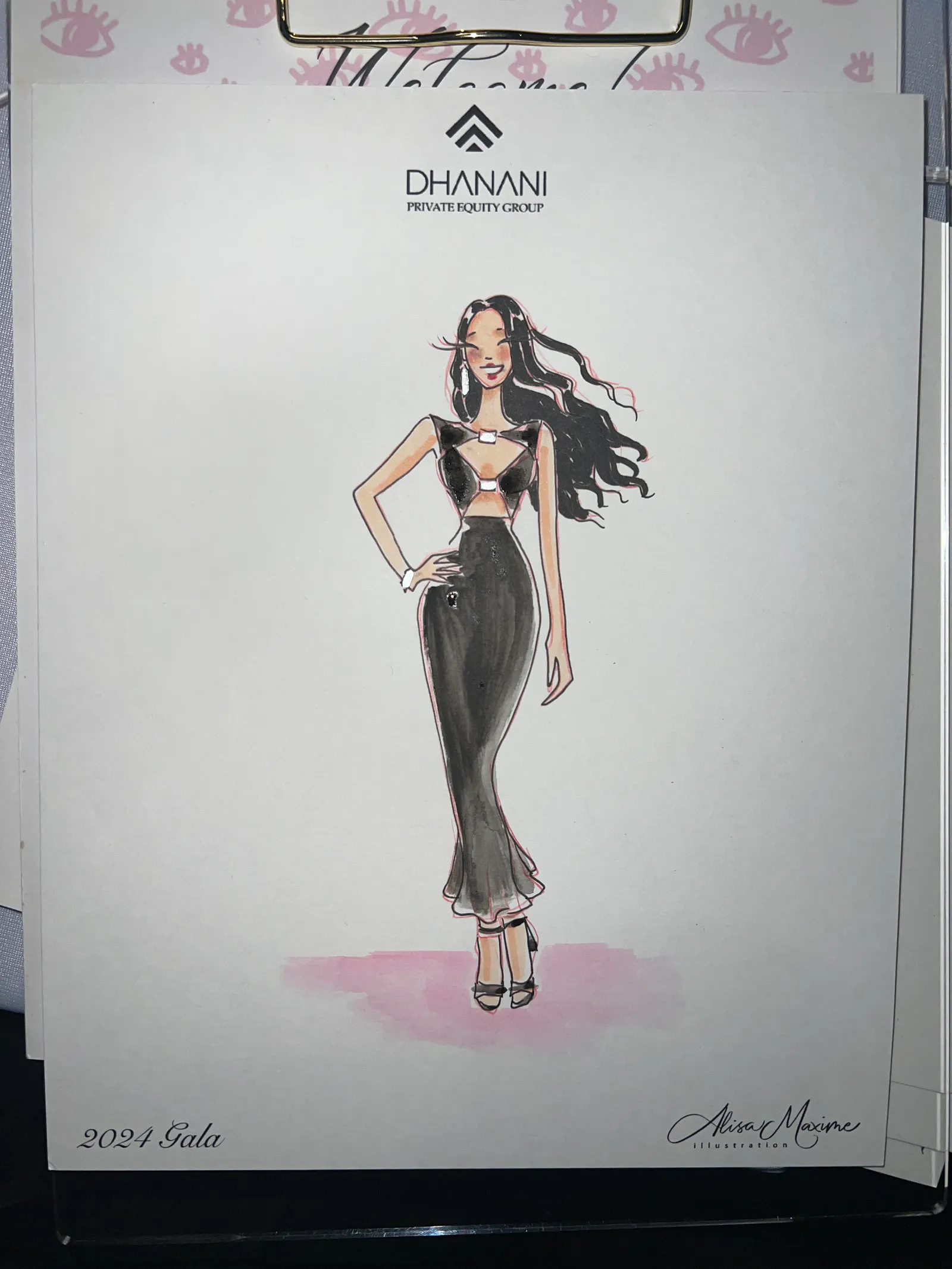 Live fashion sketch 11 from Rahul Gala at Marriott Marquis Houston