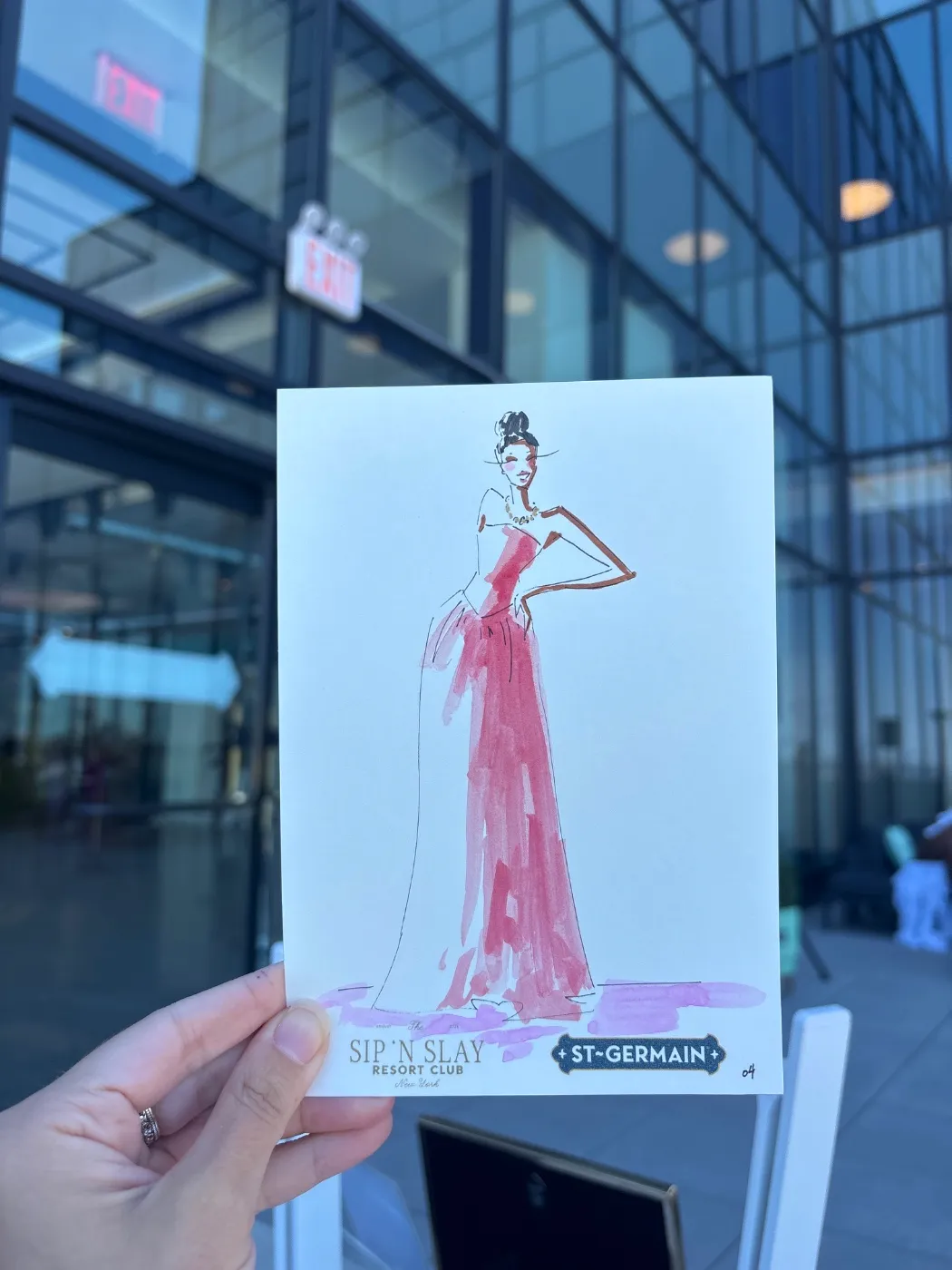 Live fashion sketch 4 from Brand Activation at The Glasshouse, New York