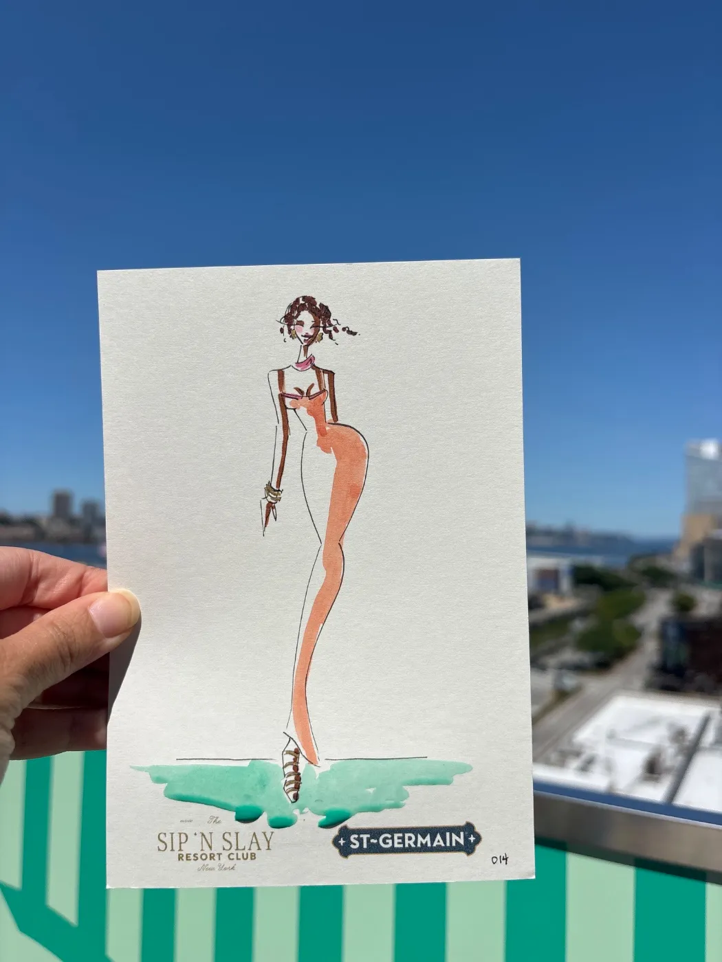 Live fashion sketch 14 from Brand Activation at The Glasshouse, New York