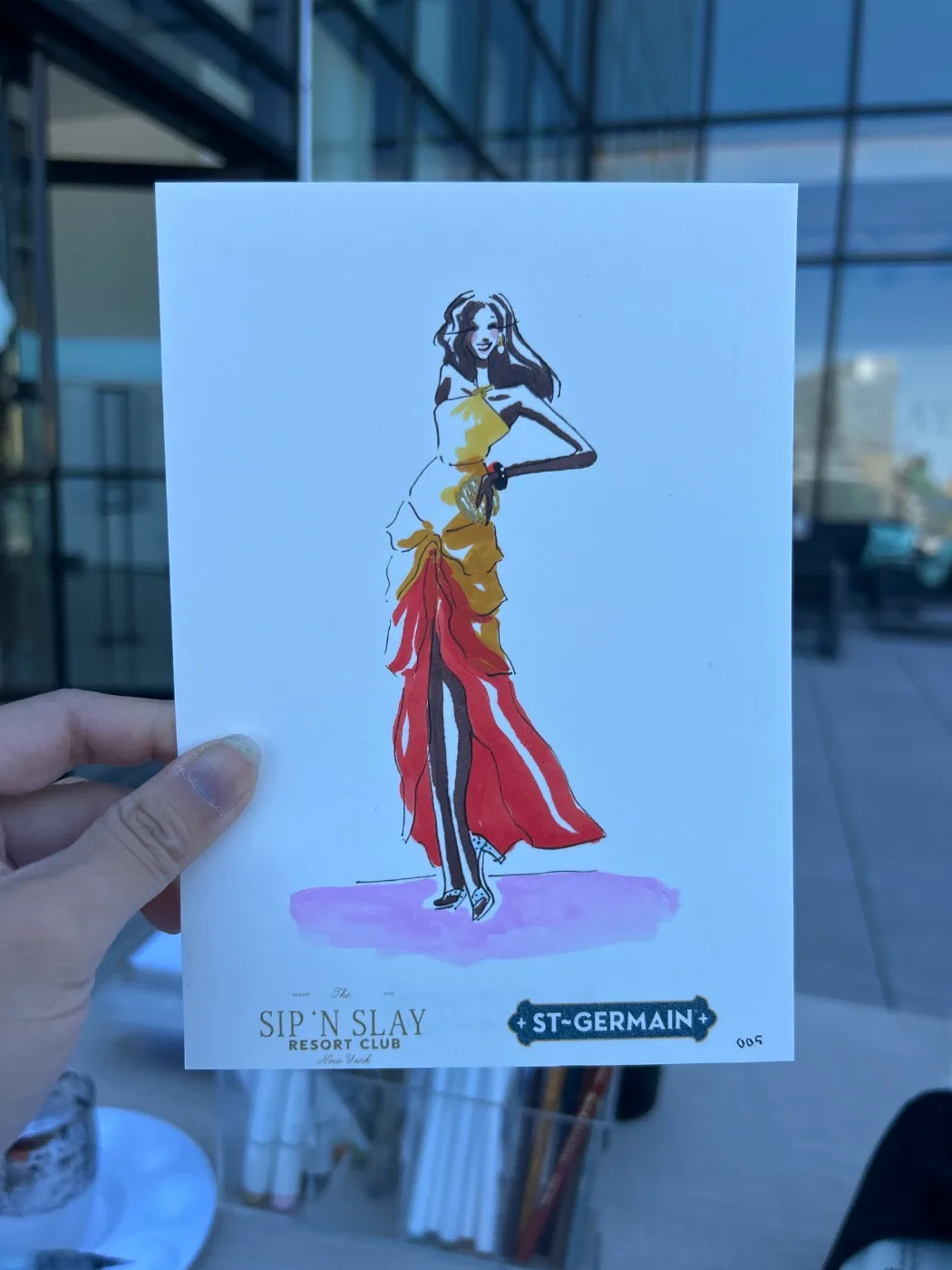 Live fashion sketch 5 from Brand Activation at The Glasshouse, New York