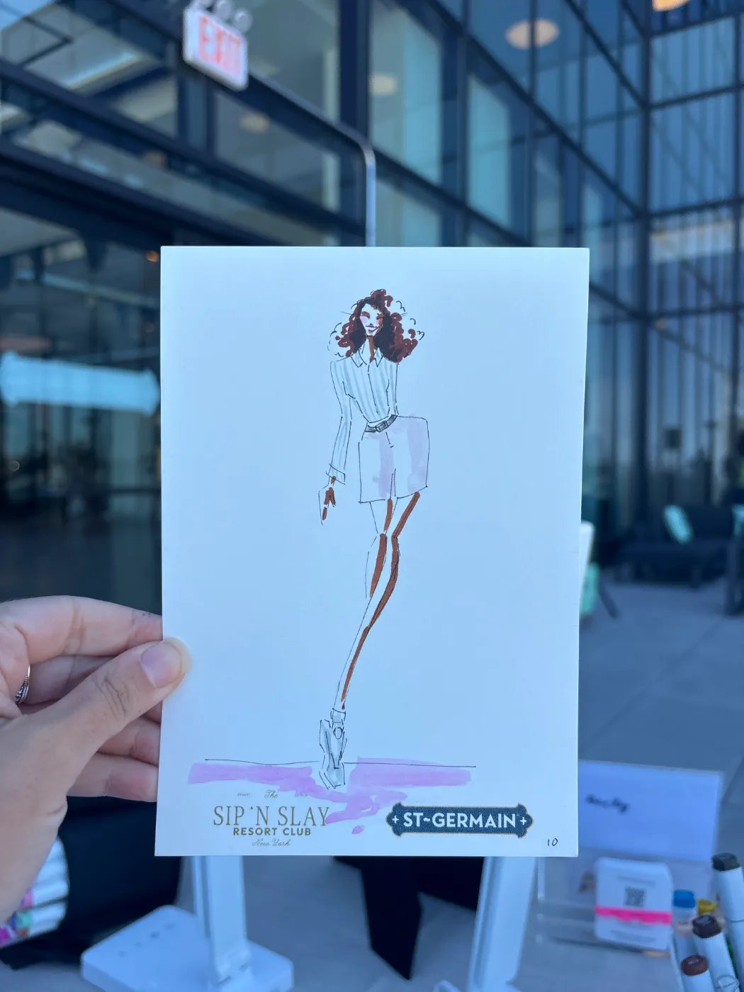 Live fashion sketch 10 from Brand Activation at The Glasshouse, New York