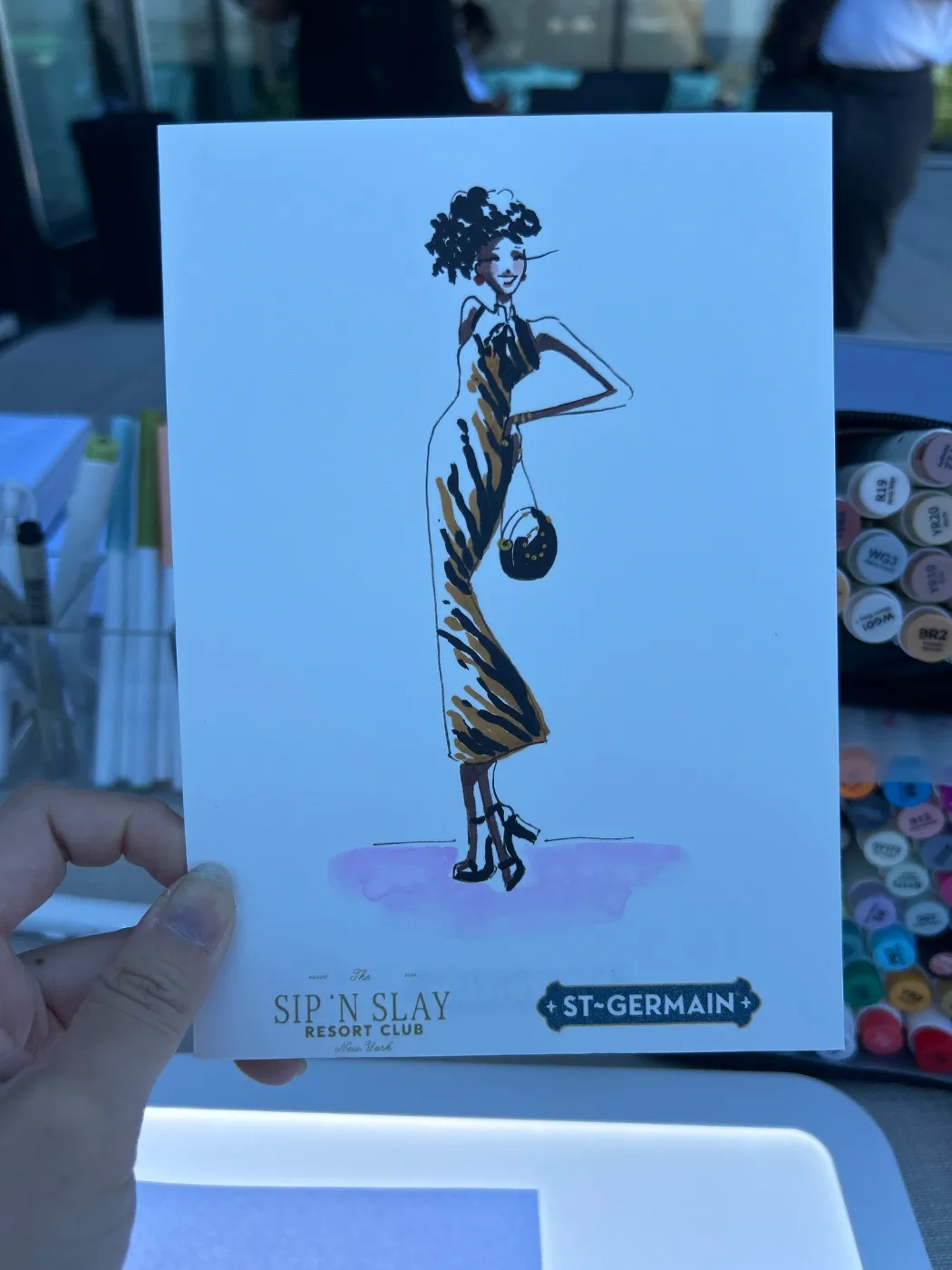 Live fashion sketch 3 from Brand Activation at The Glasshouse, New York